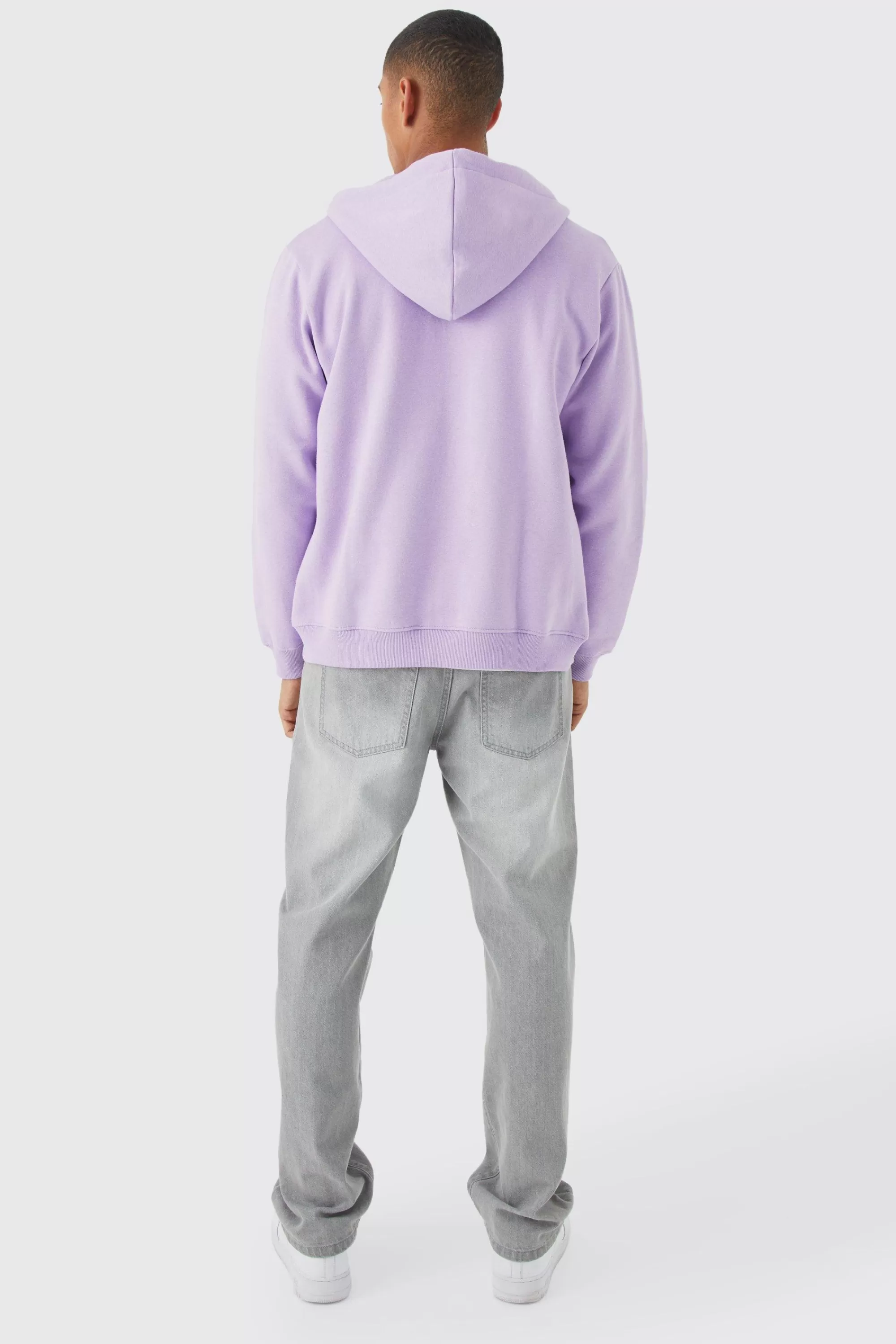 boohooMAN Core Zip Through Hoodie | UK