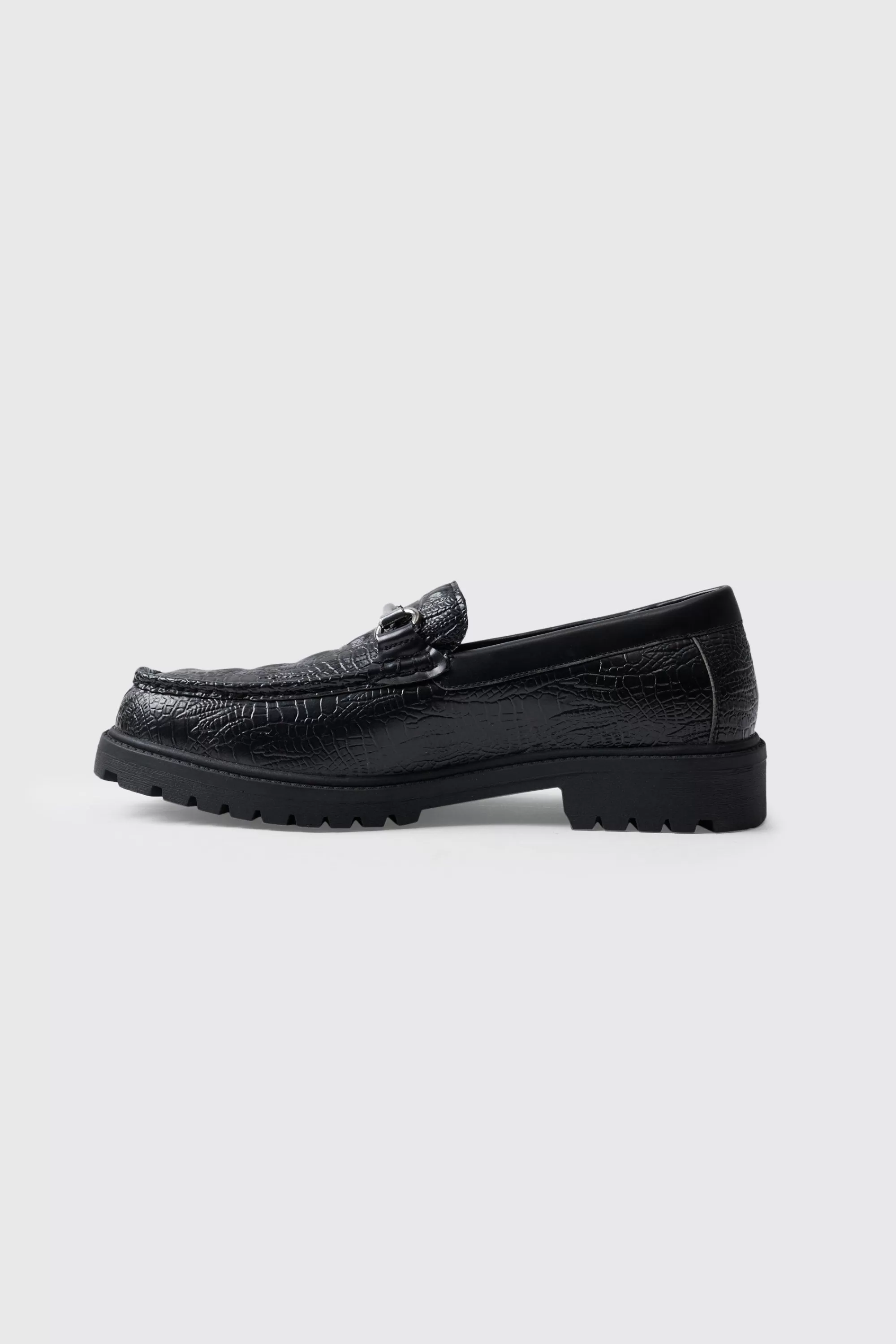 boohooMAN Croc Loafer With Tread Sole | UK