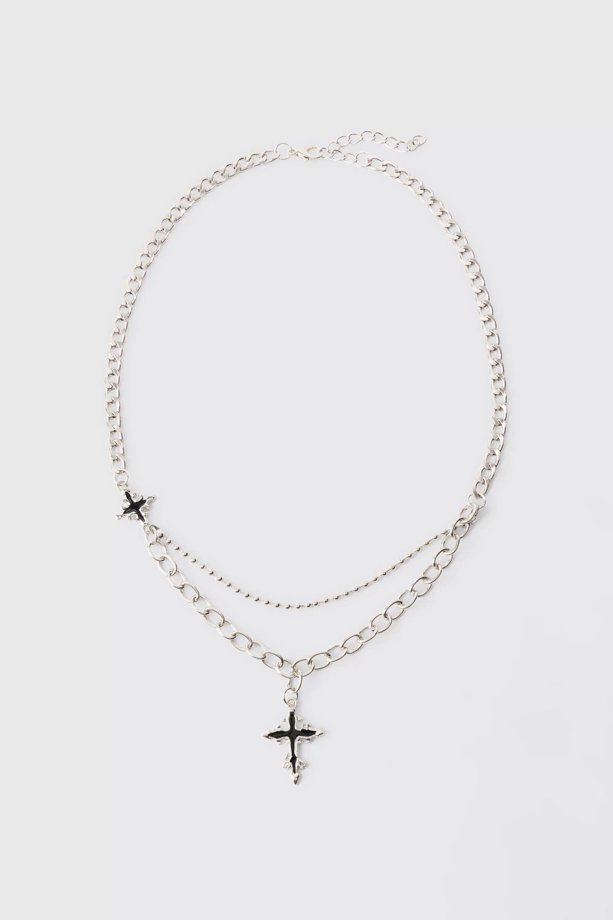 boohooMAN Cross Pendant Necklace | UK