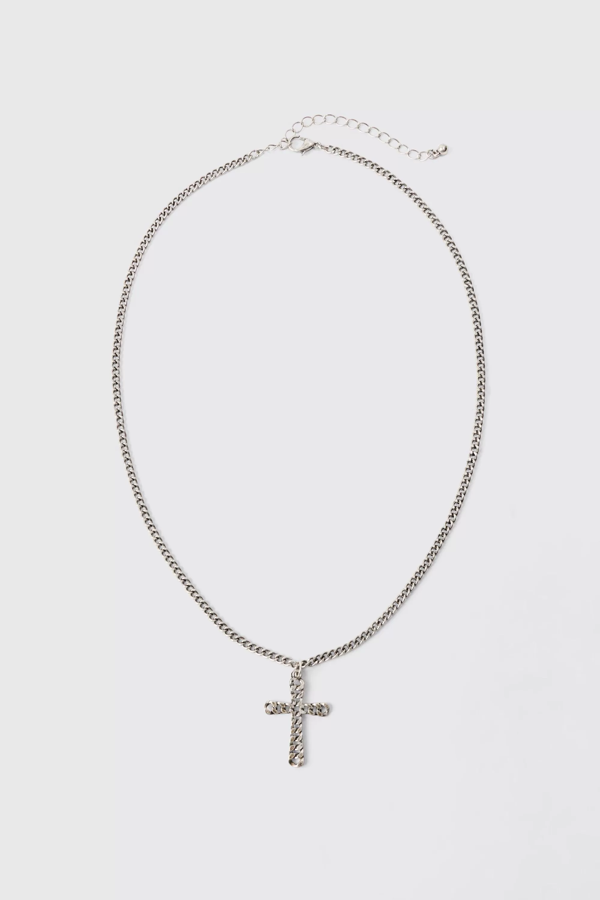 boohooMAN Cross Pendant Necklace | UK