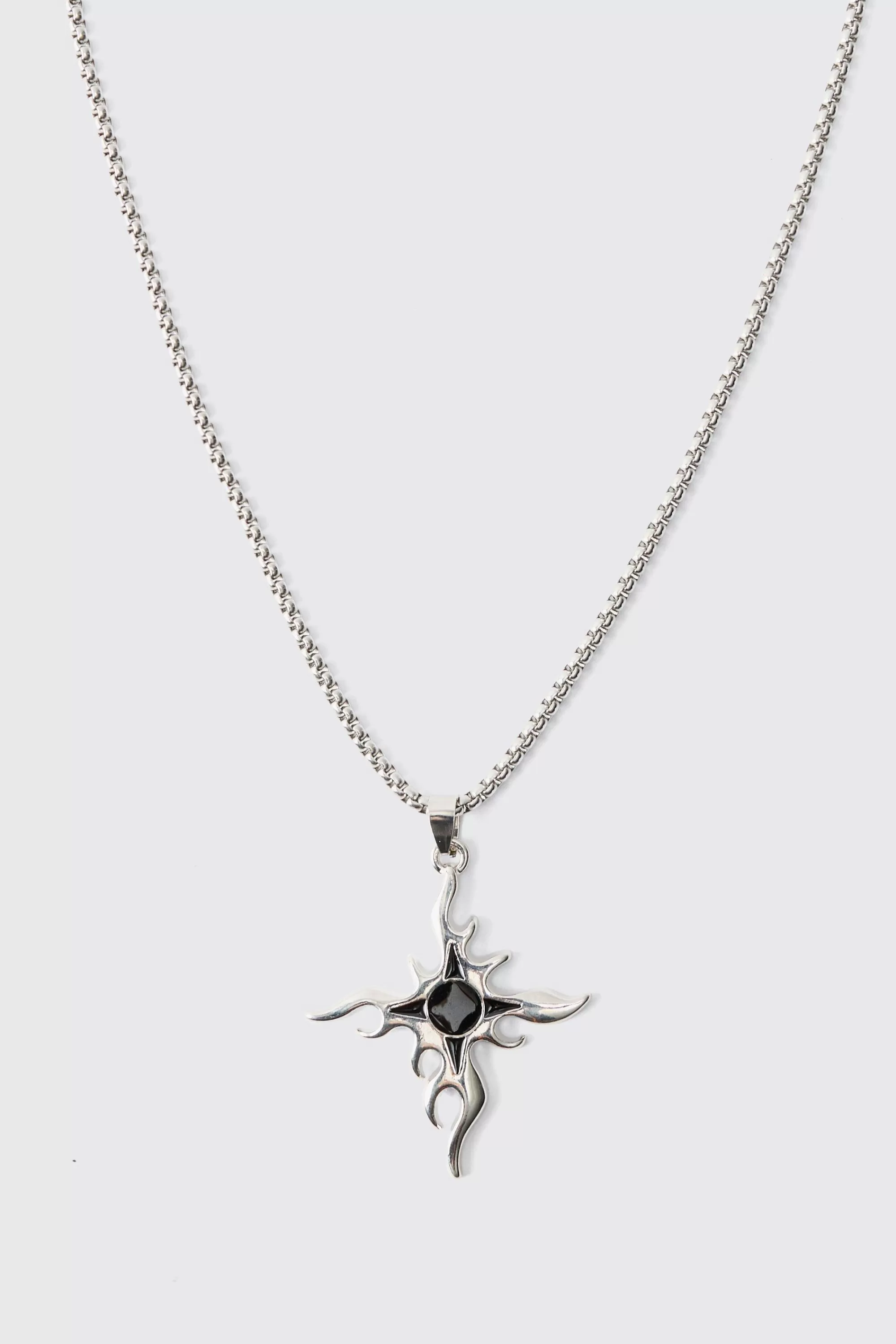 boohooMAN Cross Pendant Necklace In | UK