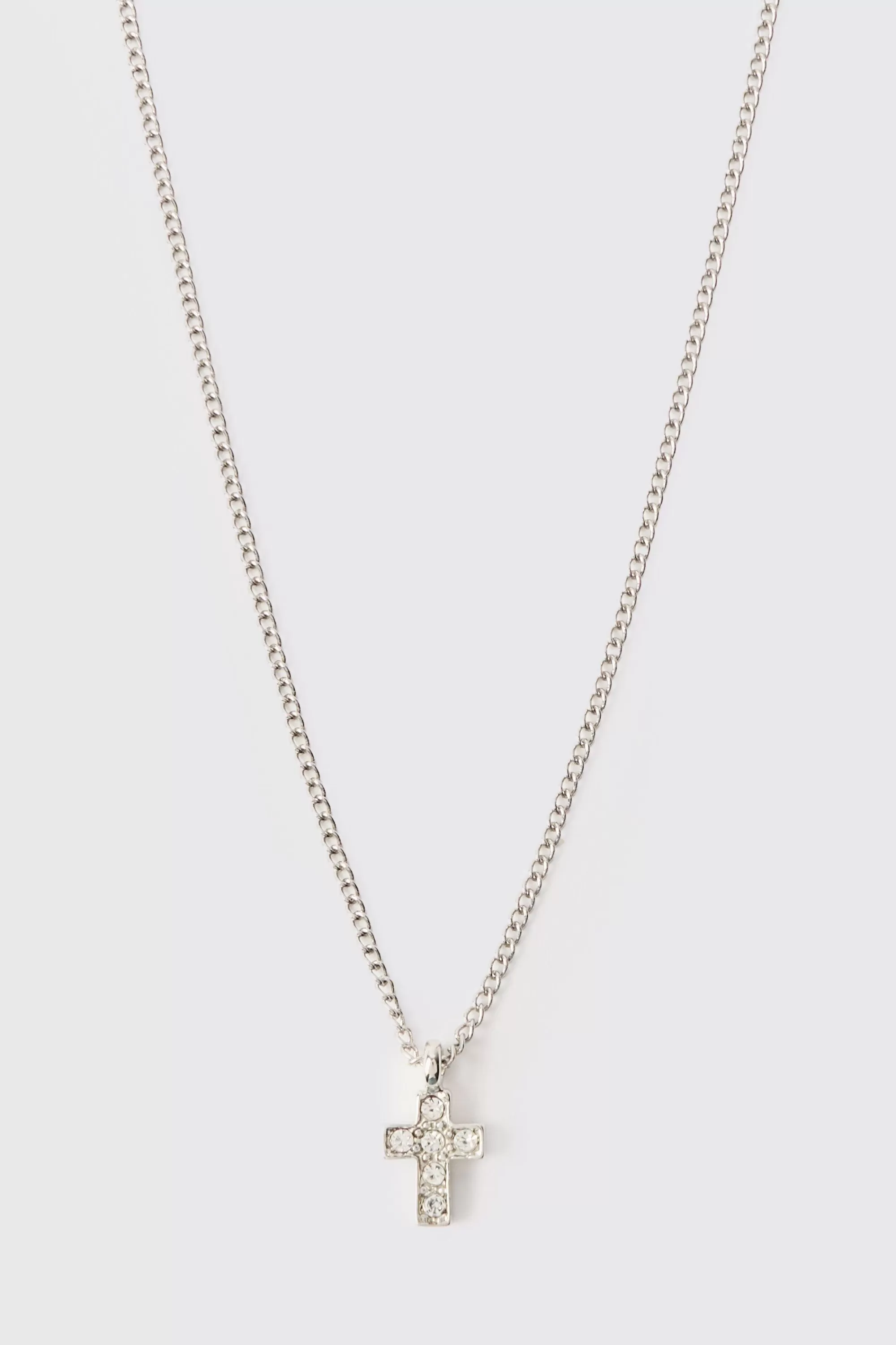 boohooMAN Cross Pendant Necklace In | UK