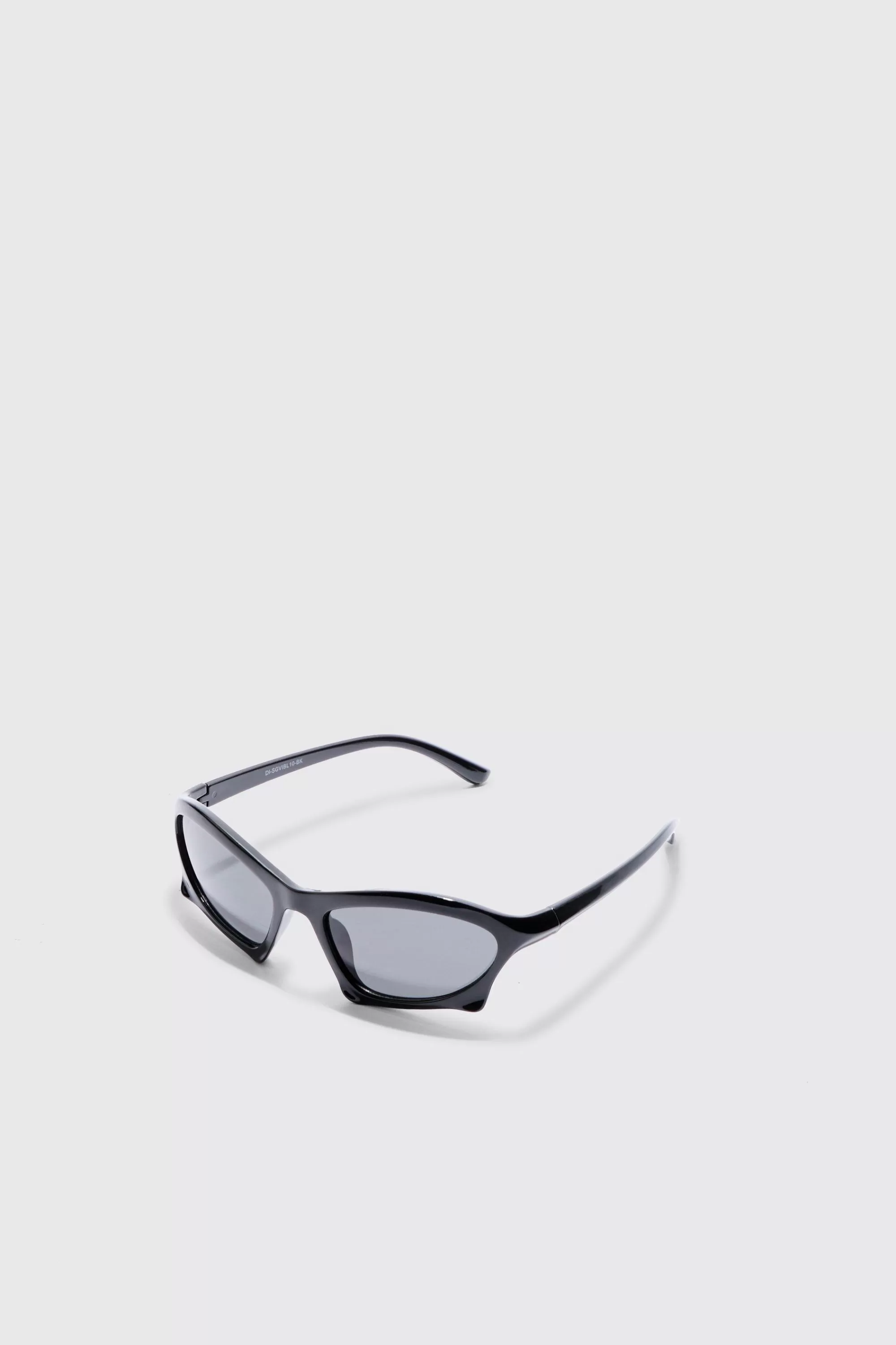 boohooMAN Curved Frame Racer Sunglasses In | UK