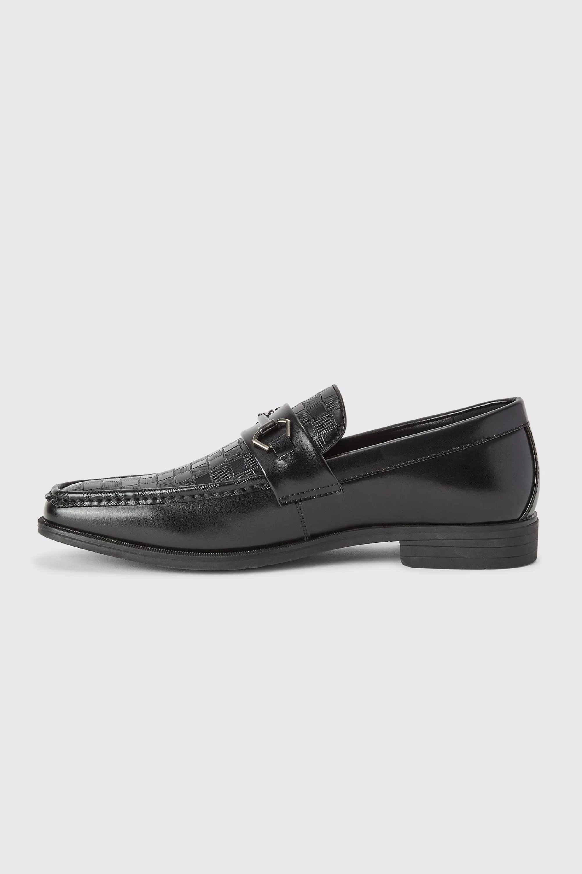boohooMAN Debossed Snaffle Loafer | UK
