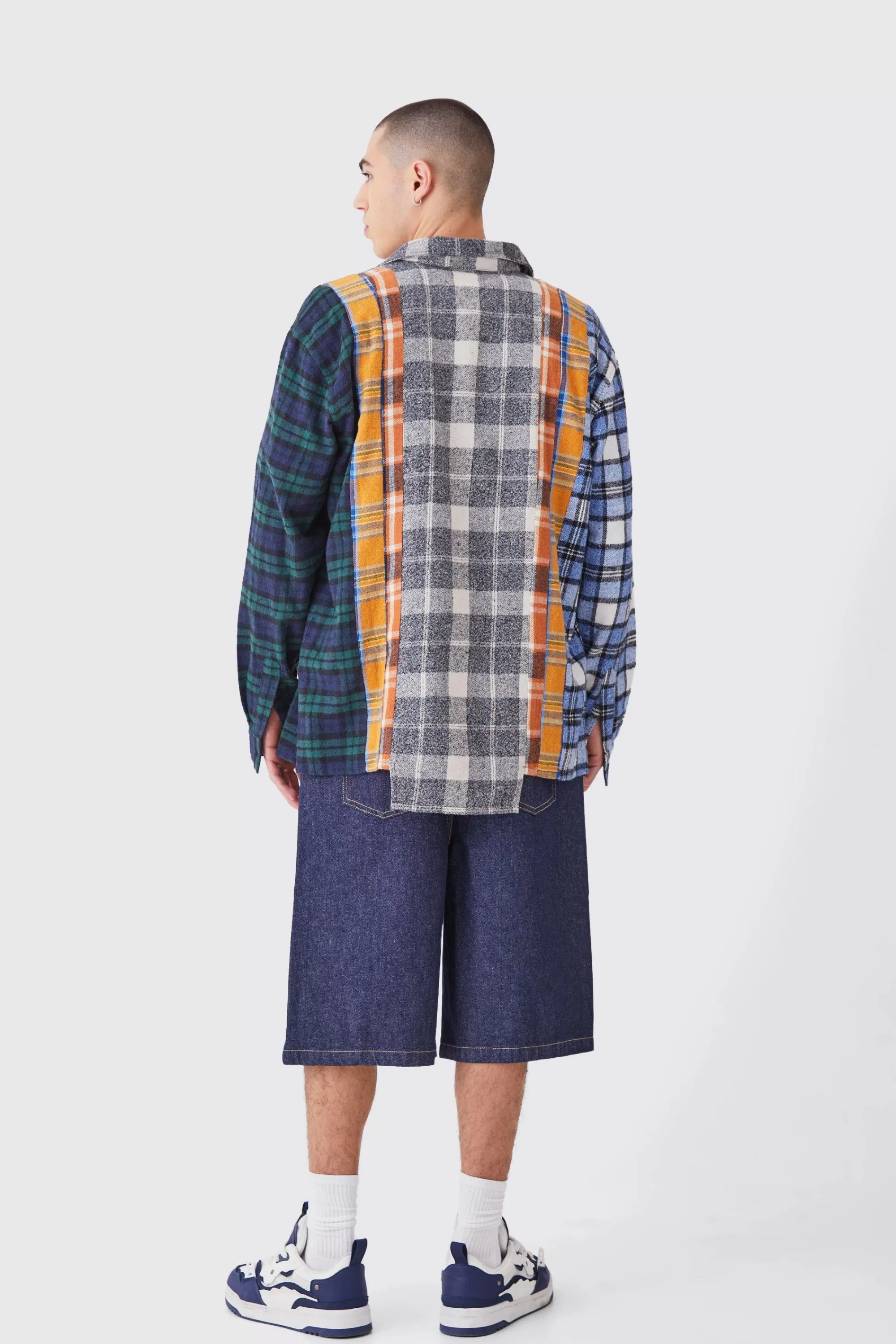 boohooMAN Denim Jorts In | UK