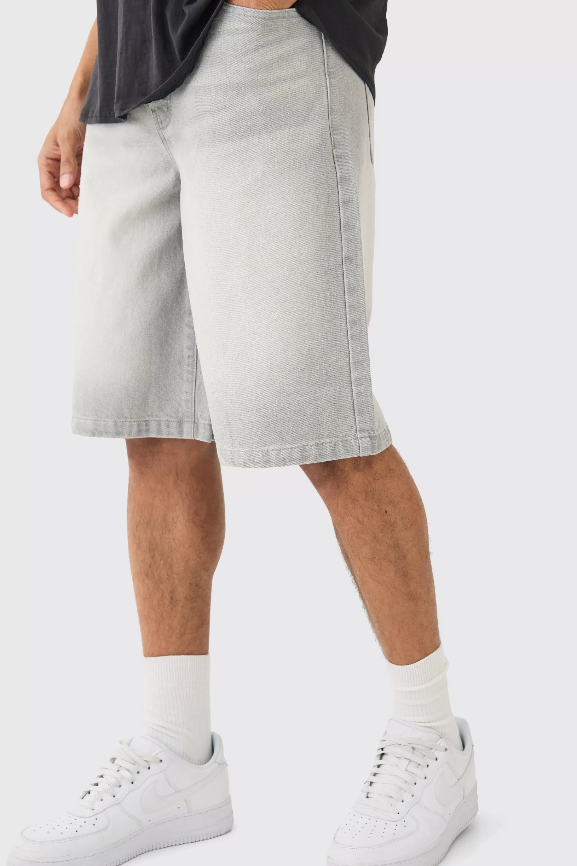 boohooMAN Denim Jorts In | UK