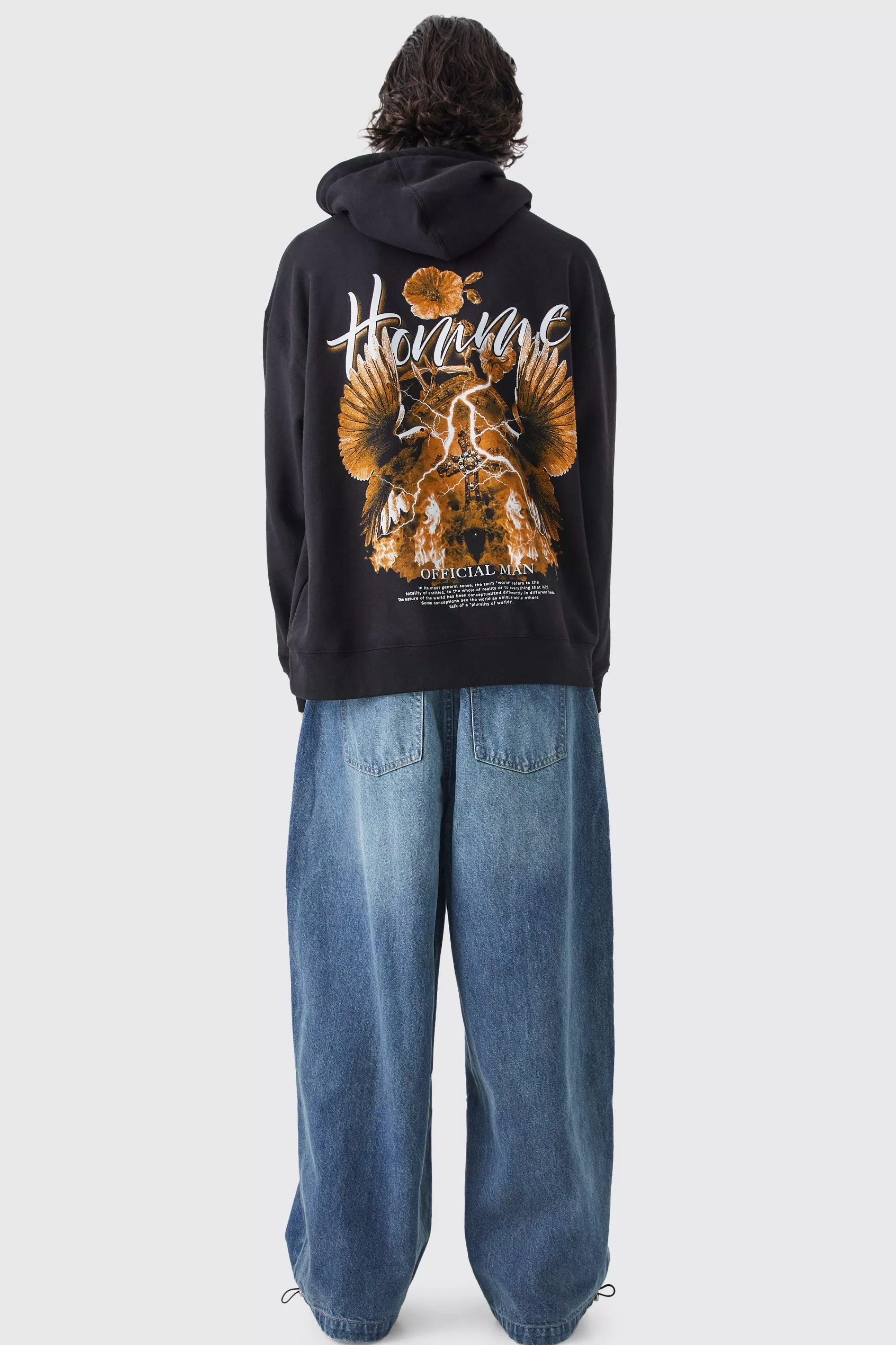 boohooMAN Denim Parachute Jean | UK