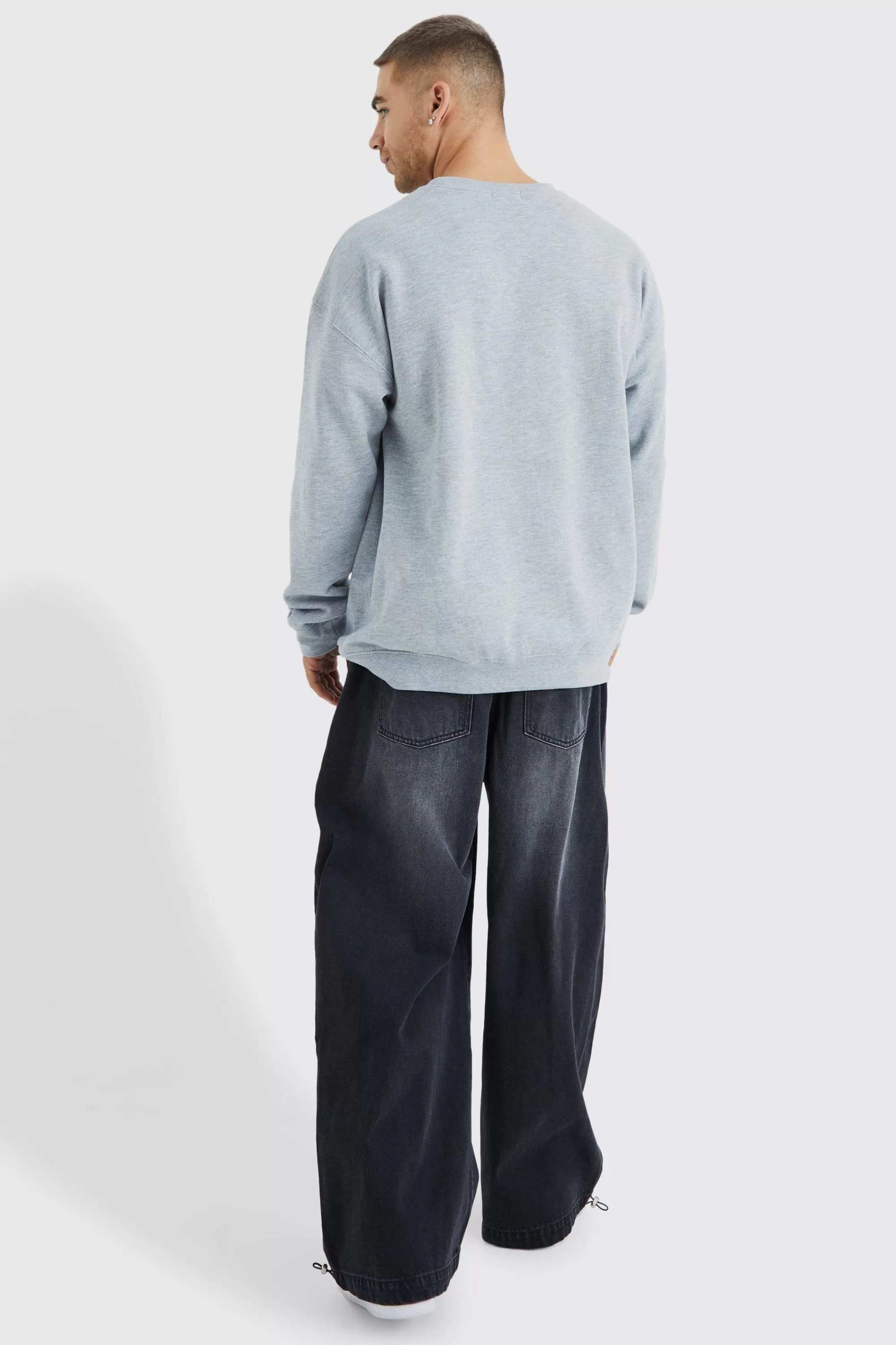 boohooMAN Denim Parachute Jean | UK
