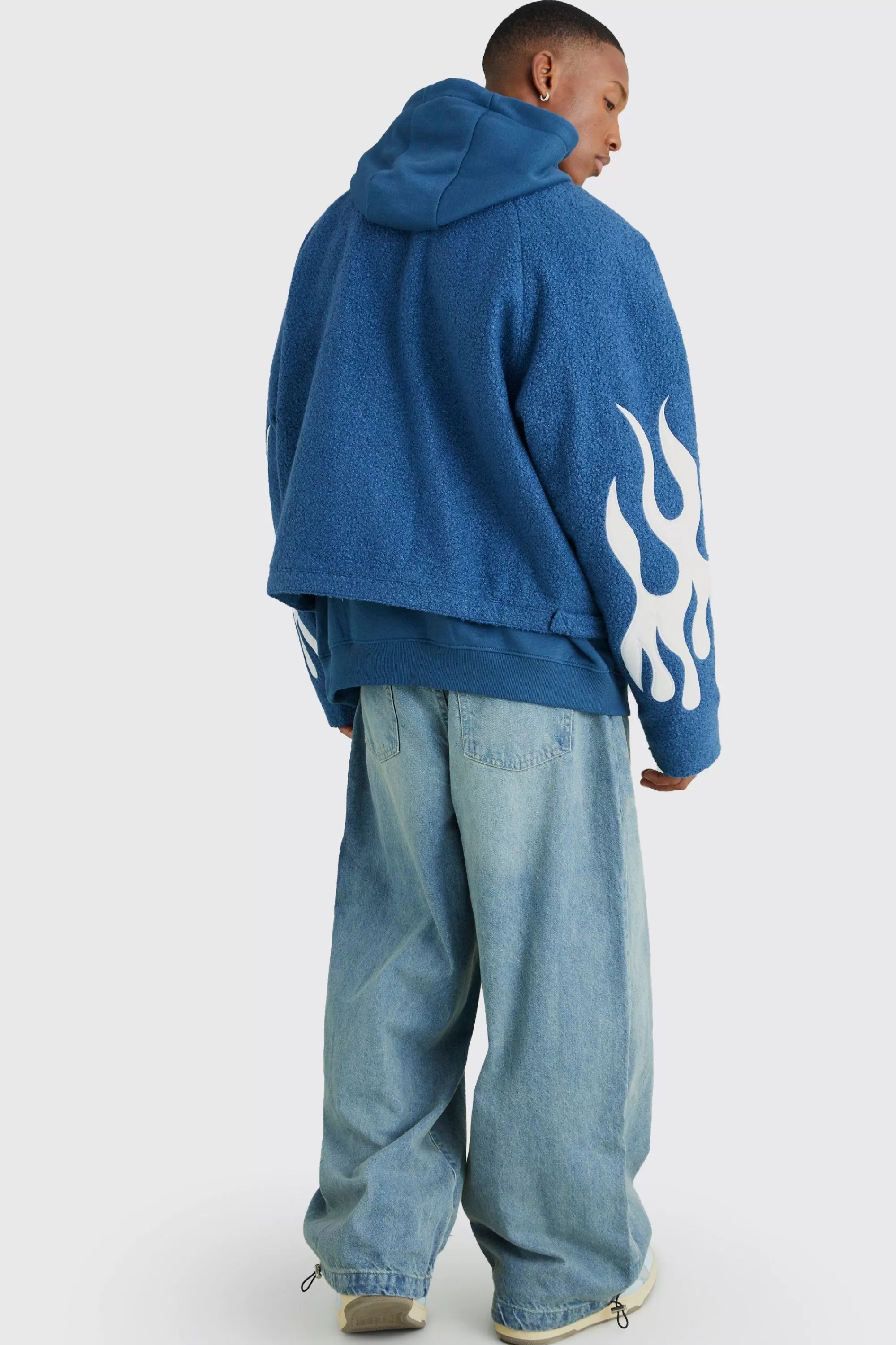 boohooMAN Denim Parachute Jean | UK