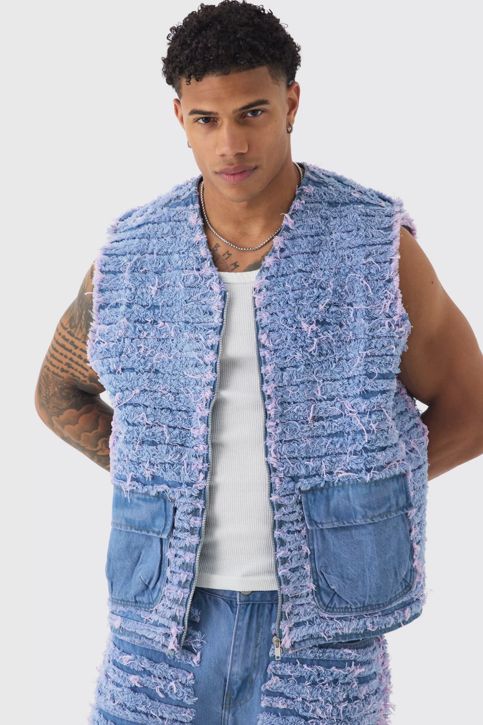 boohooMAN Distressed Denim Set | UK