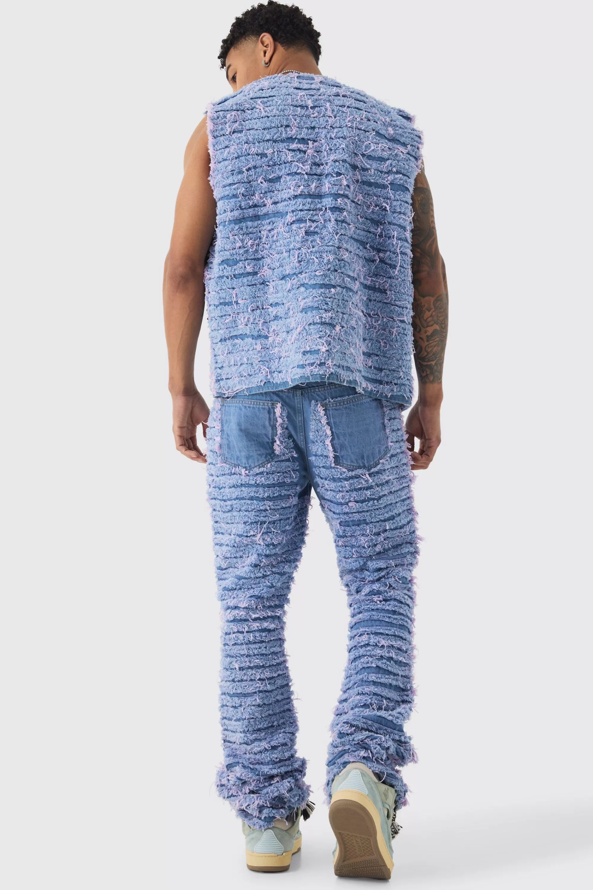 boohooMAN Distressed Denim Set | UK