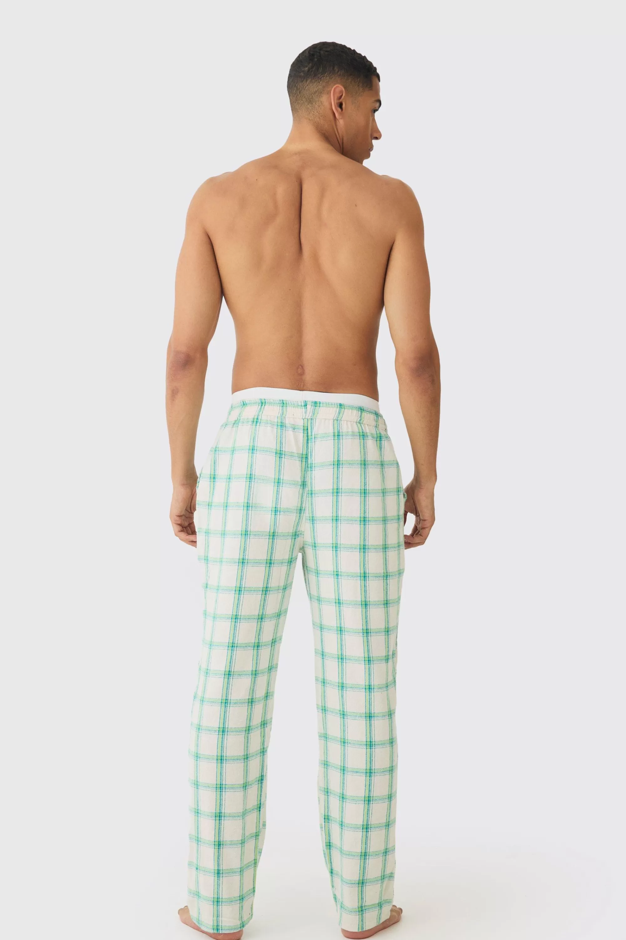 boohooMAN Double Waistband Lounge Bottoms | UK