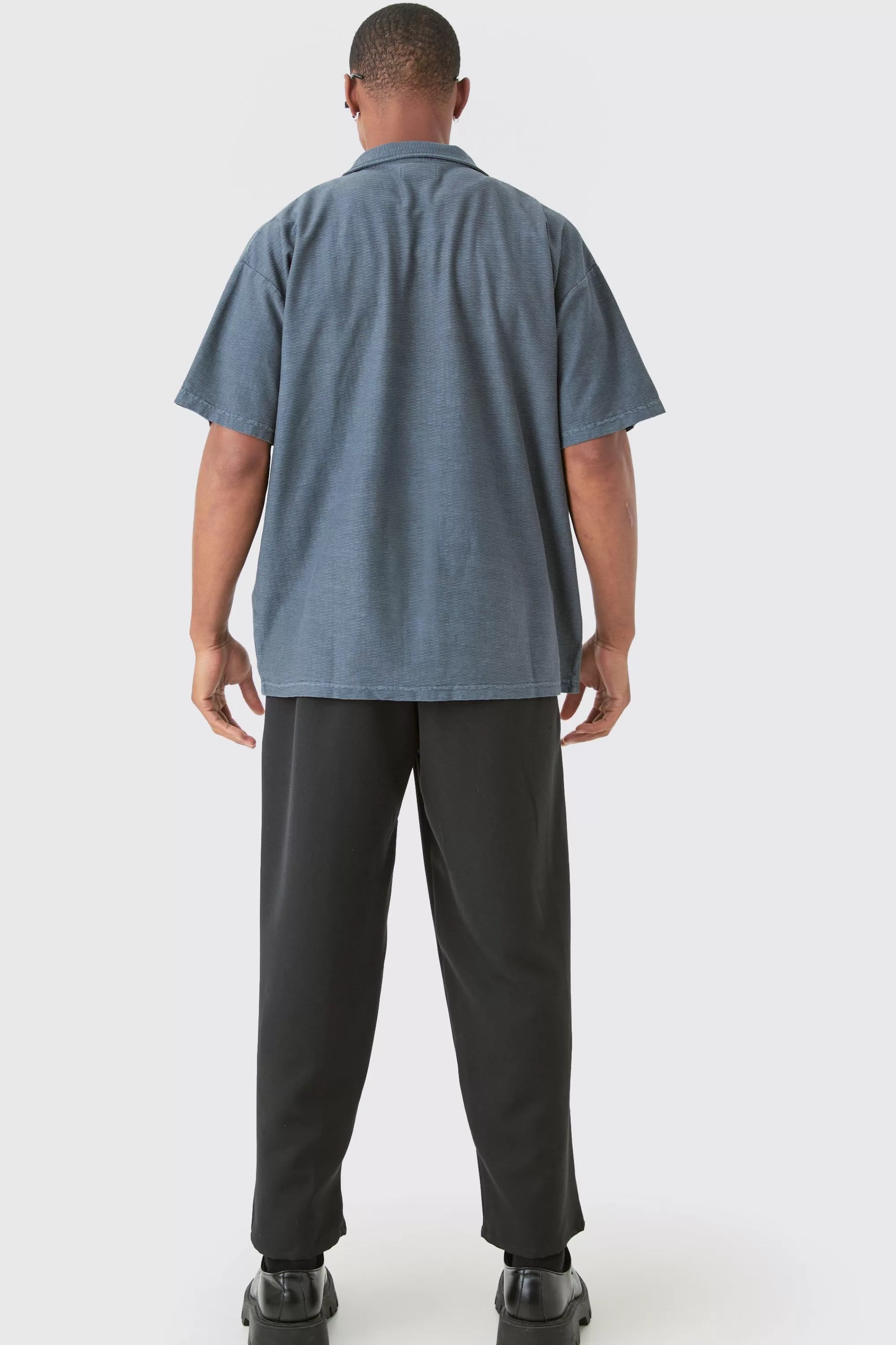 boohooMAN Drawcord Waist Oversized Skate Trousers | UK