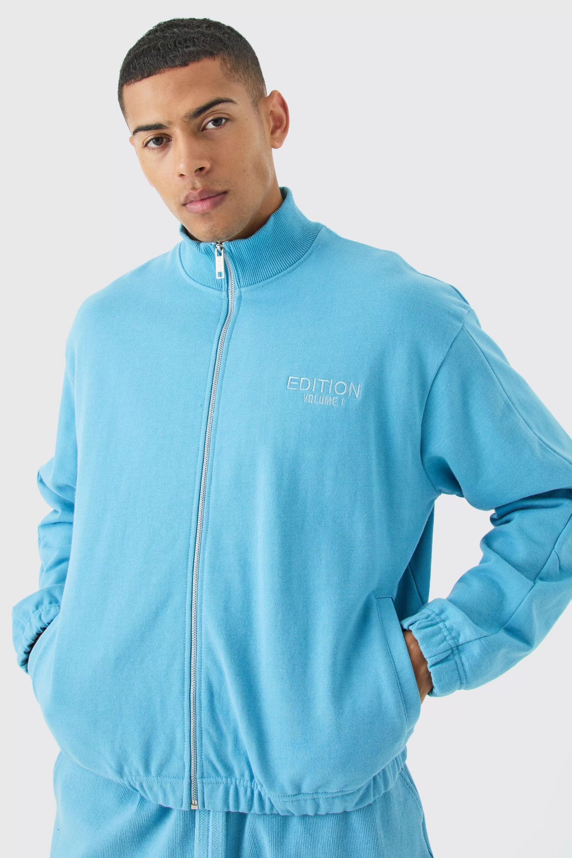 boohooMAN EDITION Oversized Boxy Heavyweight Bomber Jacket | UK