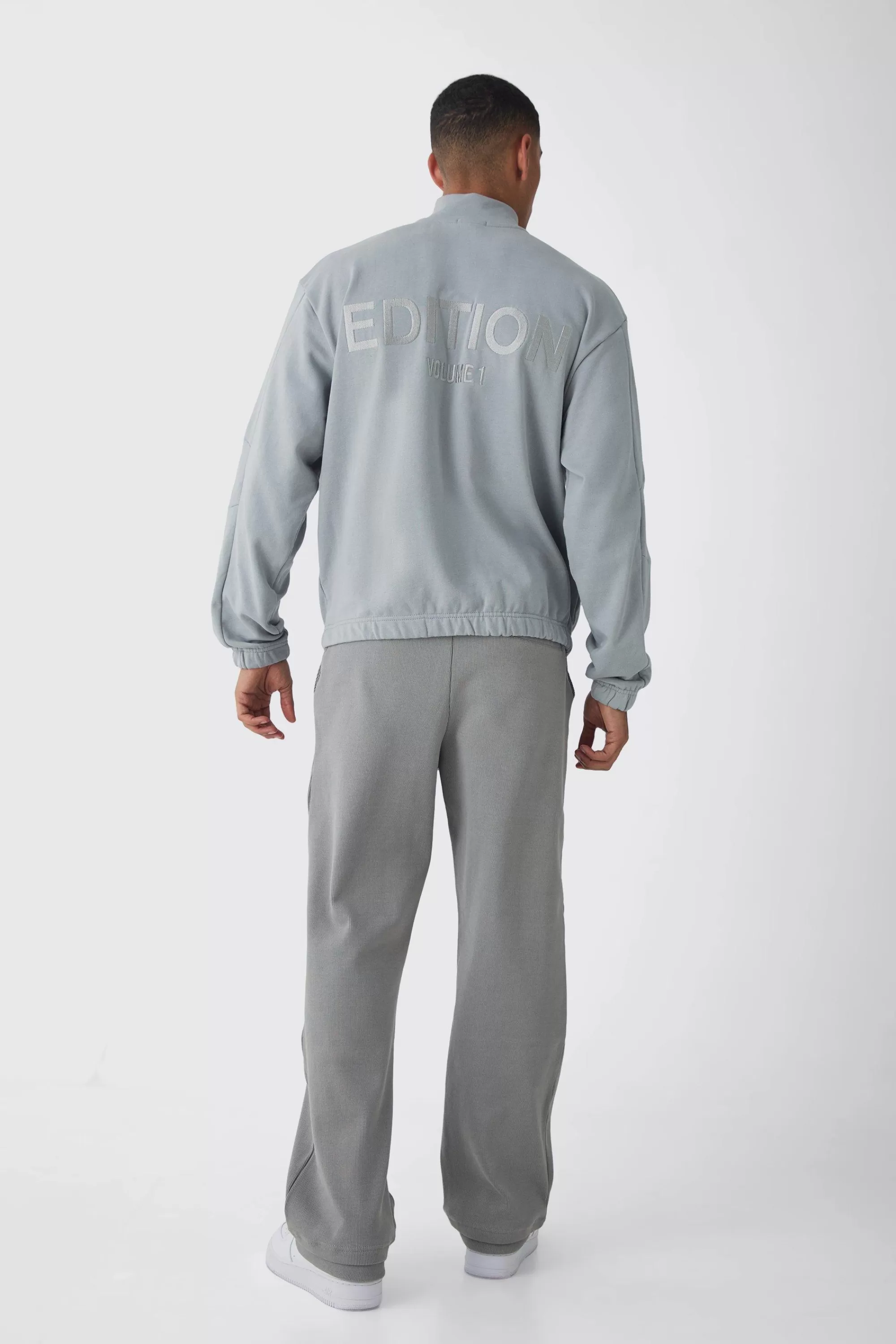 boohooMAN EDITION Oversized Boxy Heavyweight Funnel Neck Sweatshirt | UK
