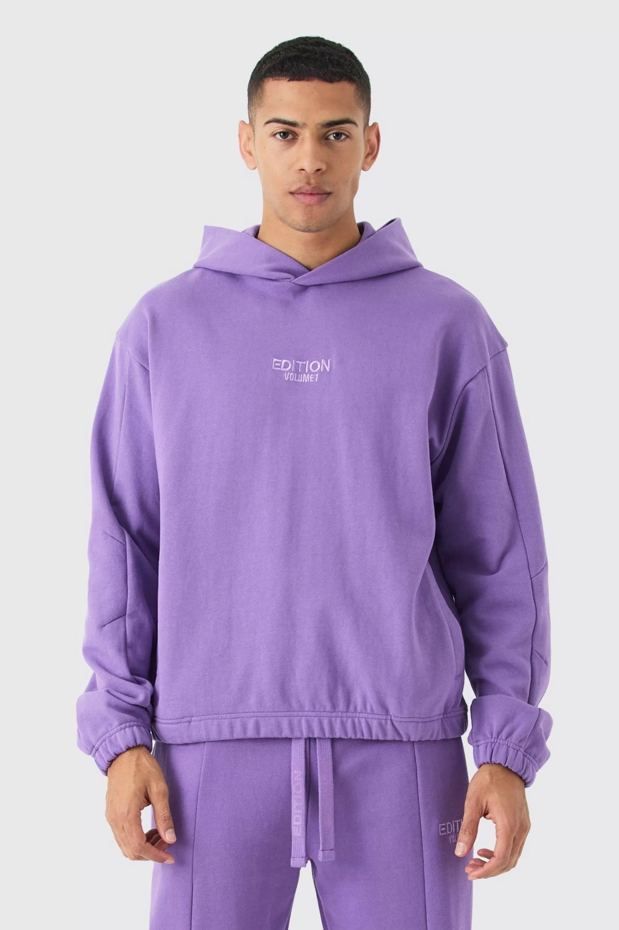 boohooMAN EDITION Oversized Boxy Heavyweight Hoodie | UK