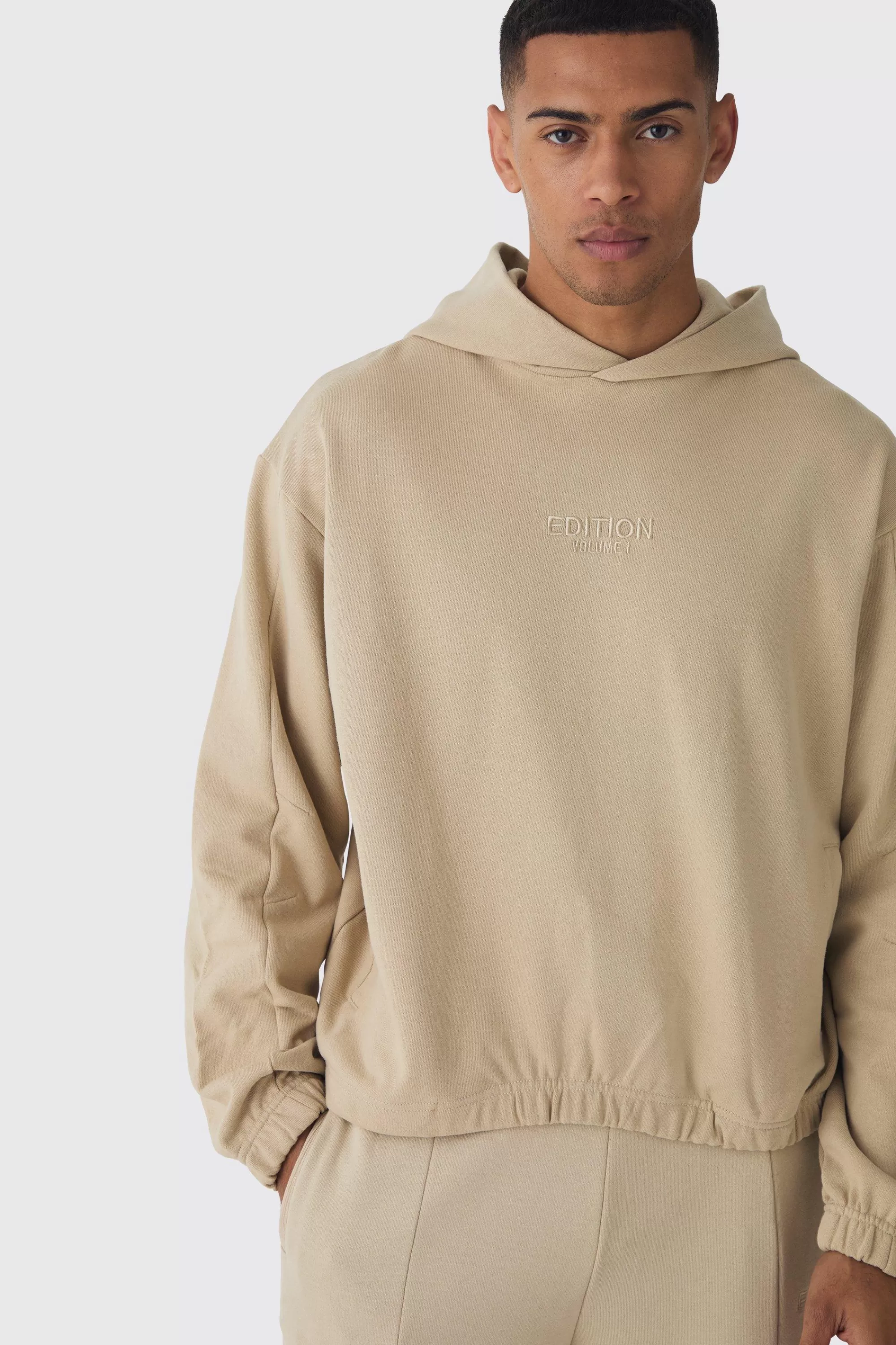 boohooMAN EDITION Oversized Boxy Heavyweight Hoodie | UK