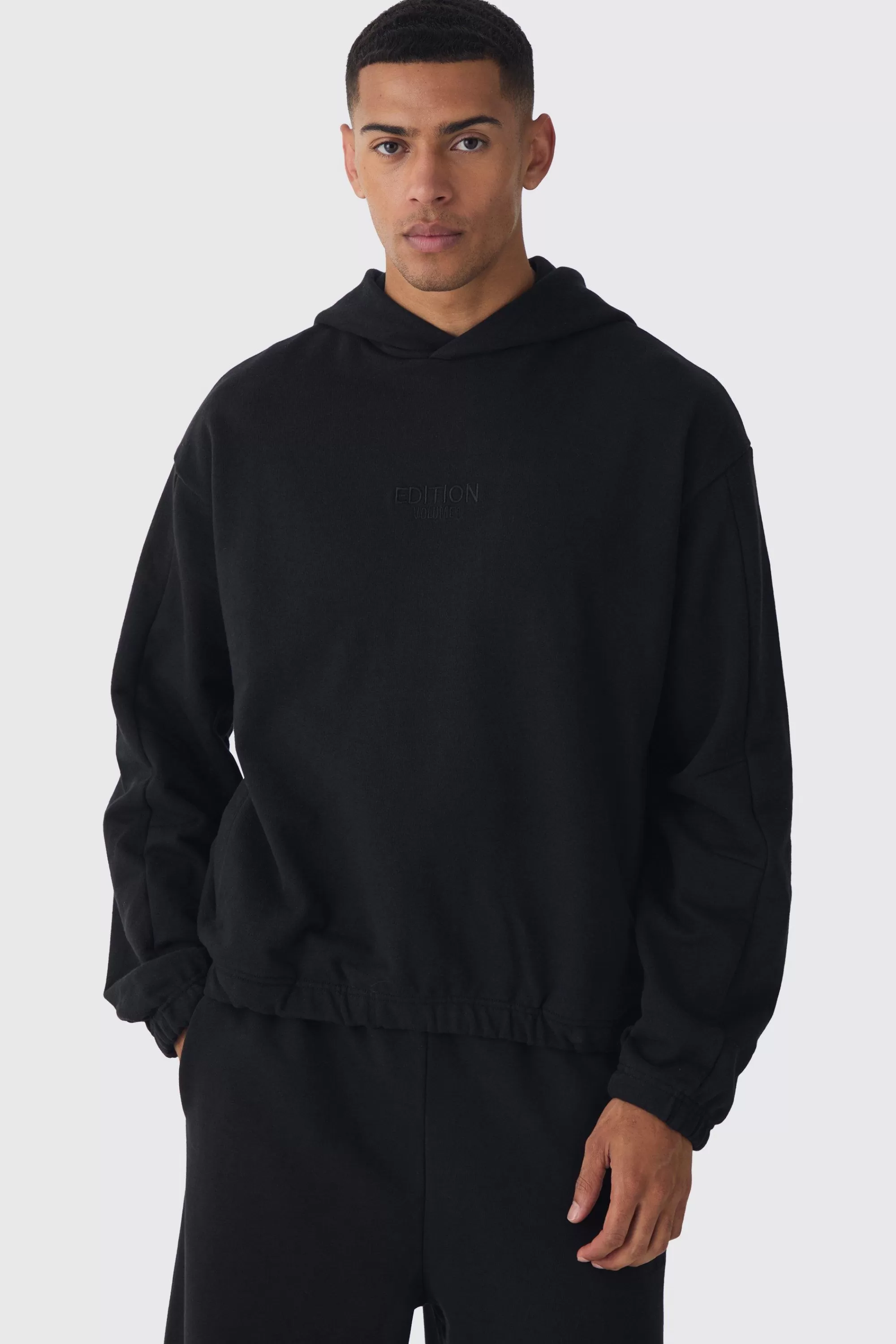 boohooMAN EDITION Oversized Boxy Heavyweight Hoodie | UK