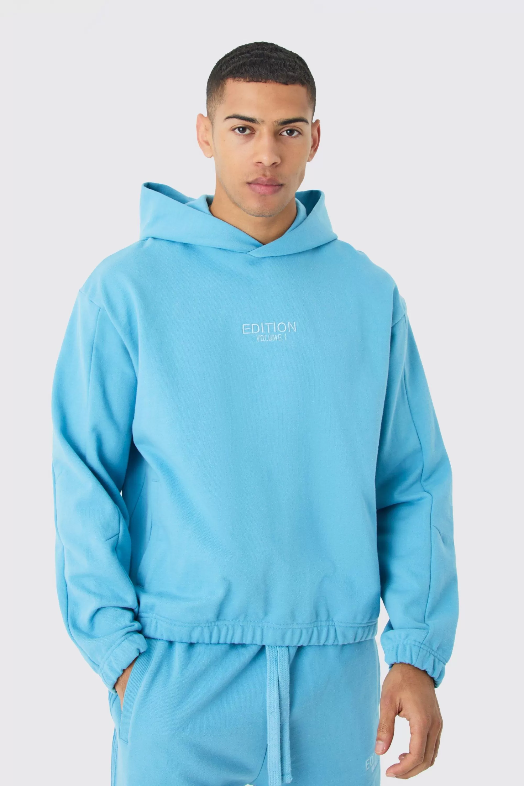 boohooMAN EDITION Oversized Boxy Heavyweight Hoodie | UK