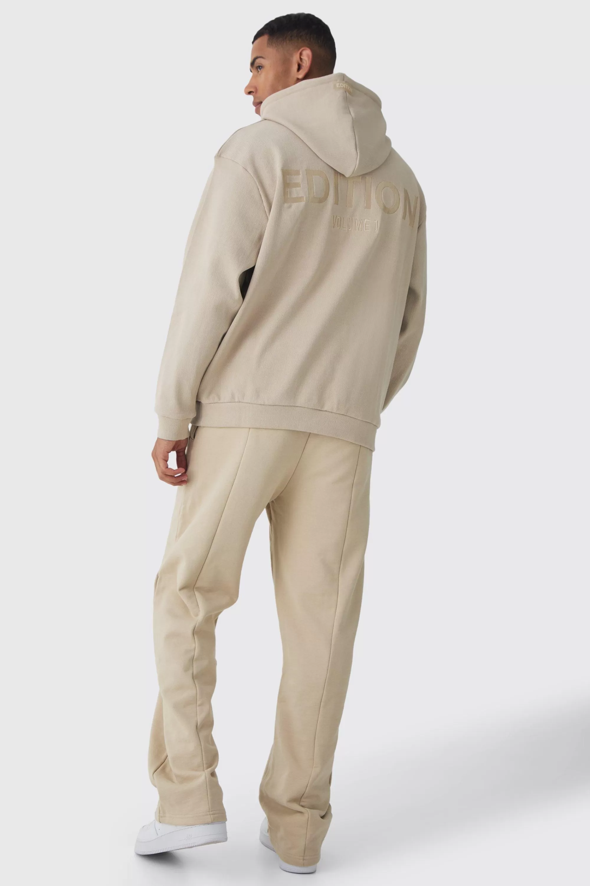 boohooMAN EDITION Oversized Heavyweight Ribbed Hoodie | UK