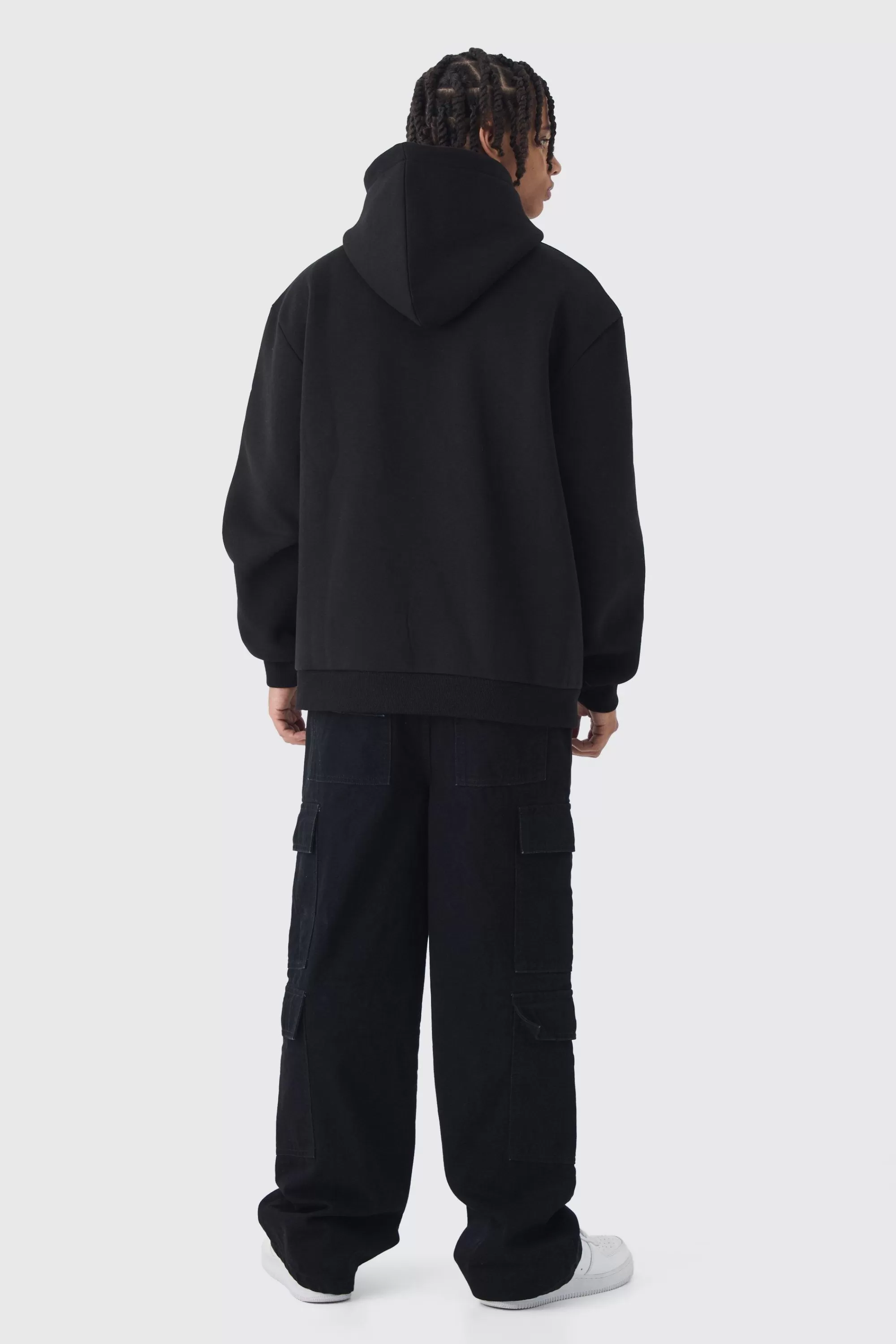 boohooMAN Elasticated Baggy Fit Multi Cargo Trousers | UK