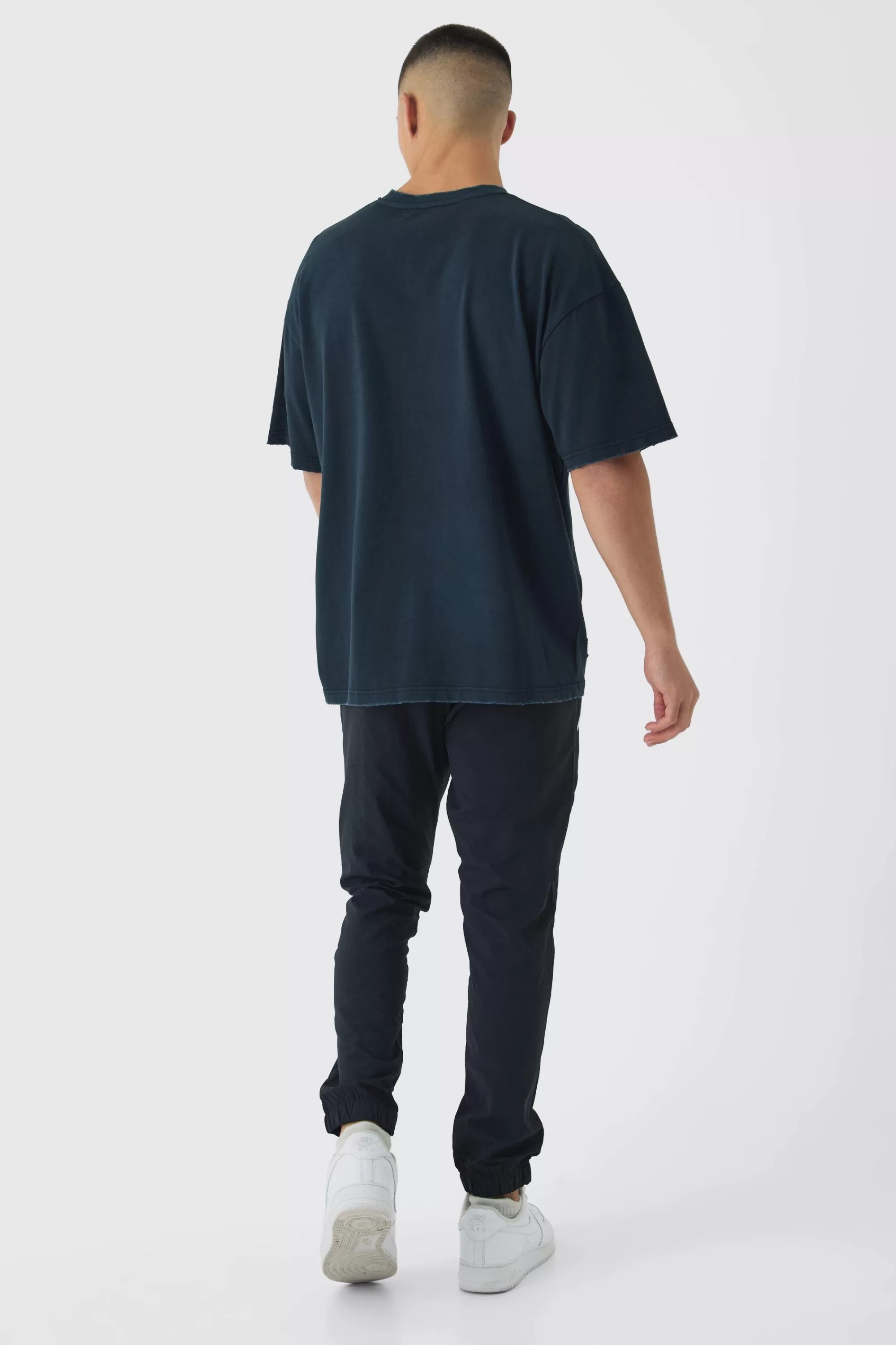 boohooMAN Elasticated Slim Cargo Piping Parachute Trousers | UK