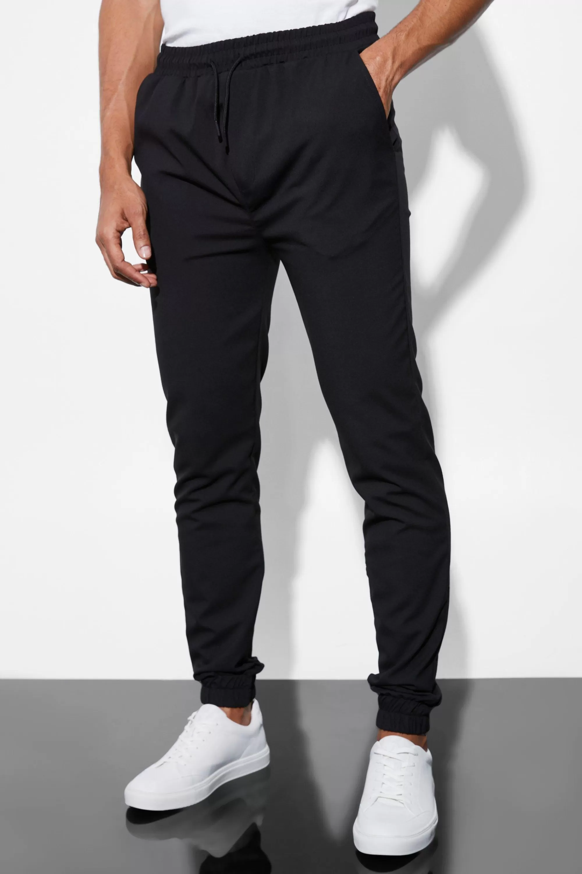 boohooMAN Elasticated Slim Cuff Trouser | UK