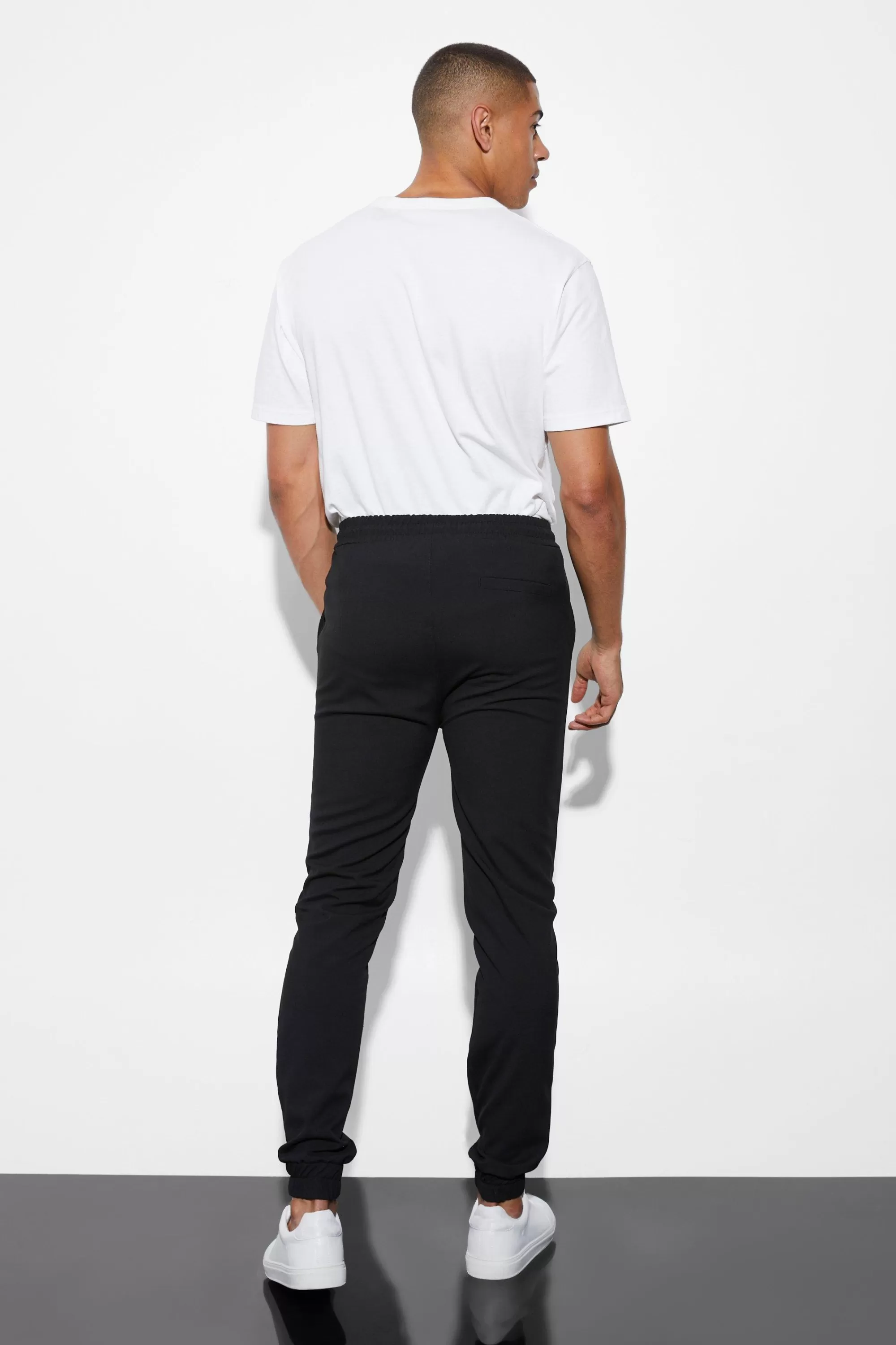 boohooMAN Elasticated Slim Cuff Trouser | UK