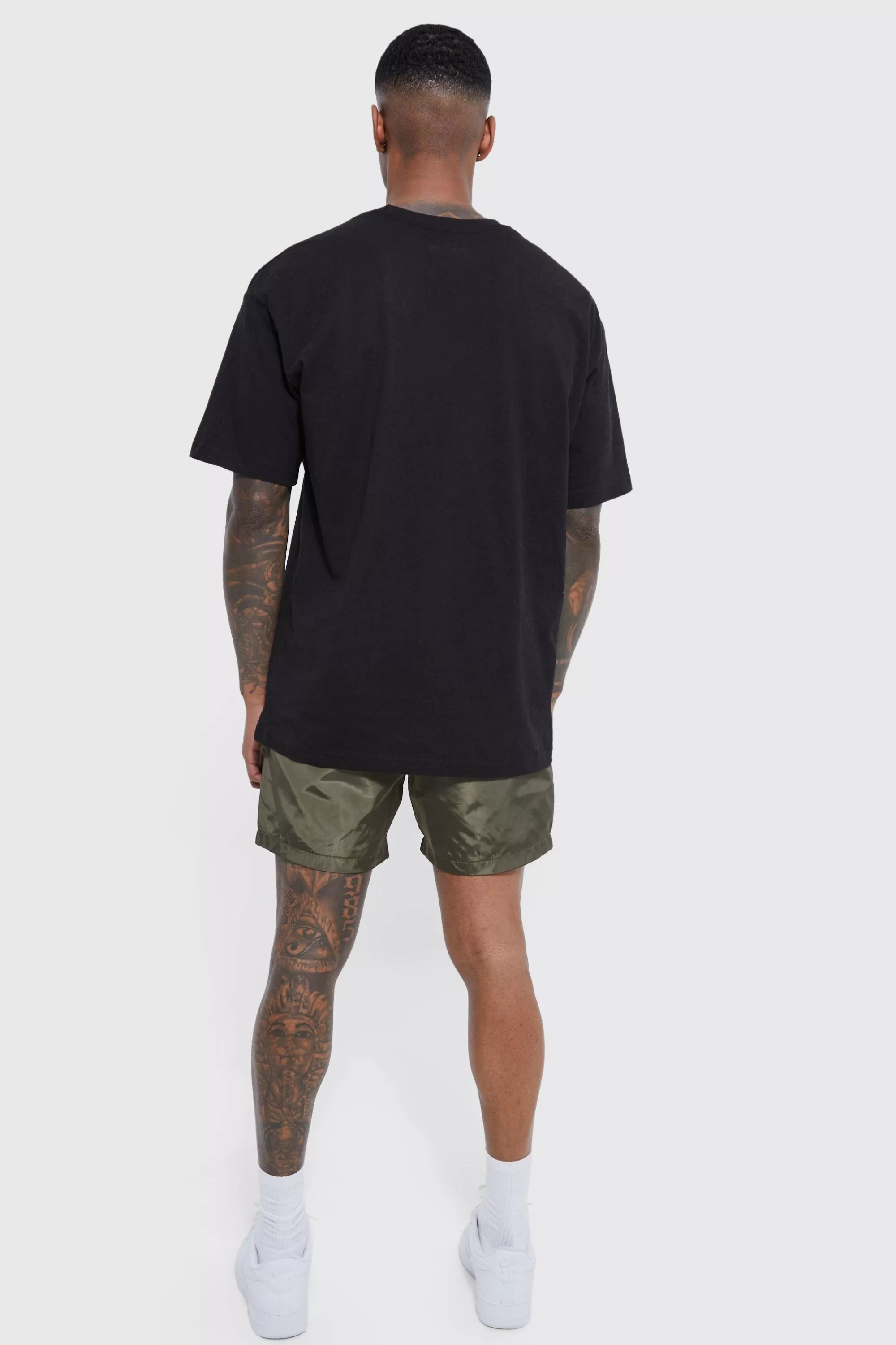 boohooMAN Elasticated Waist Comfort Nylon Short | UK