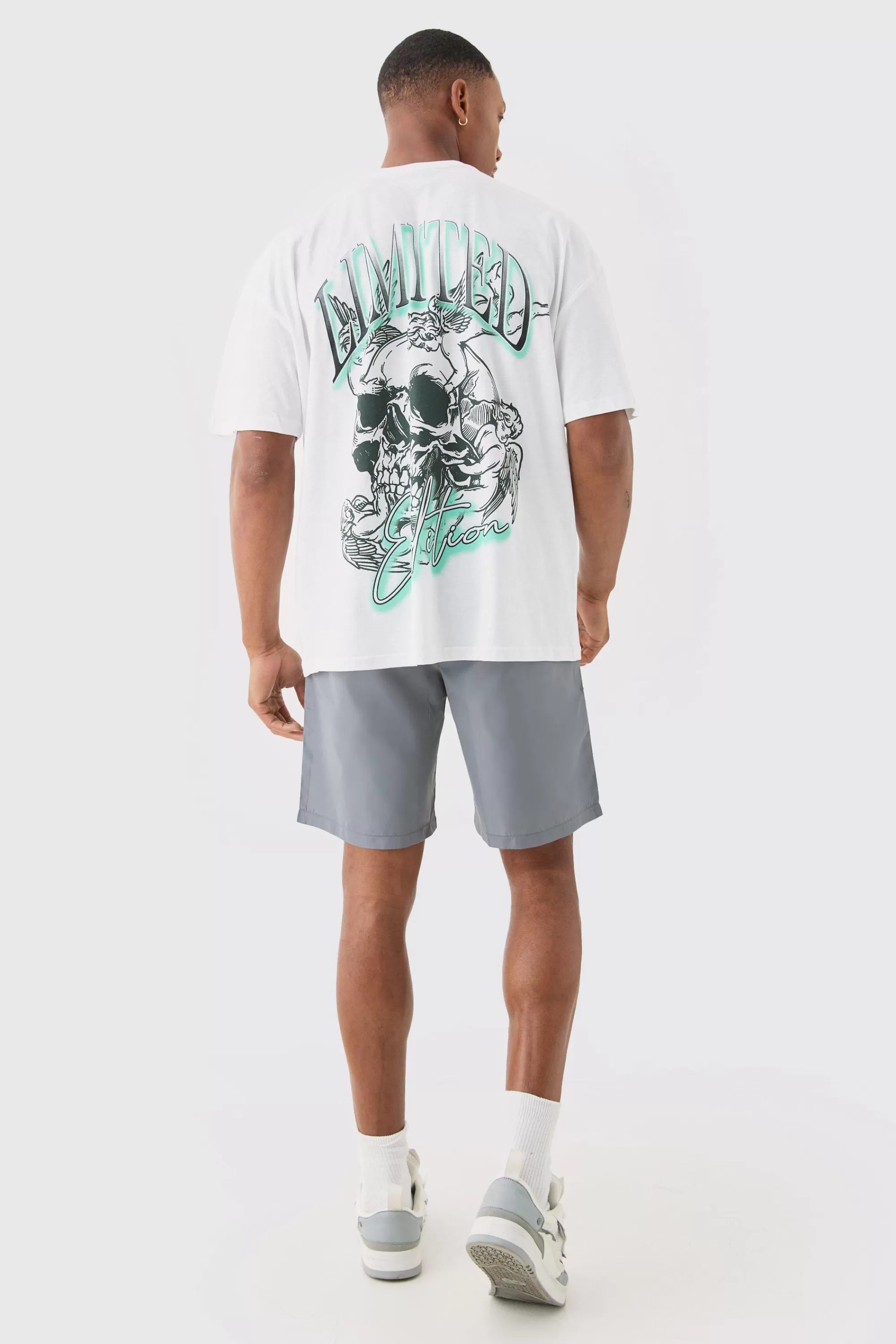 boohooMAN Elasticated Waist Comfort Nylon Shorts | UK