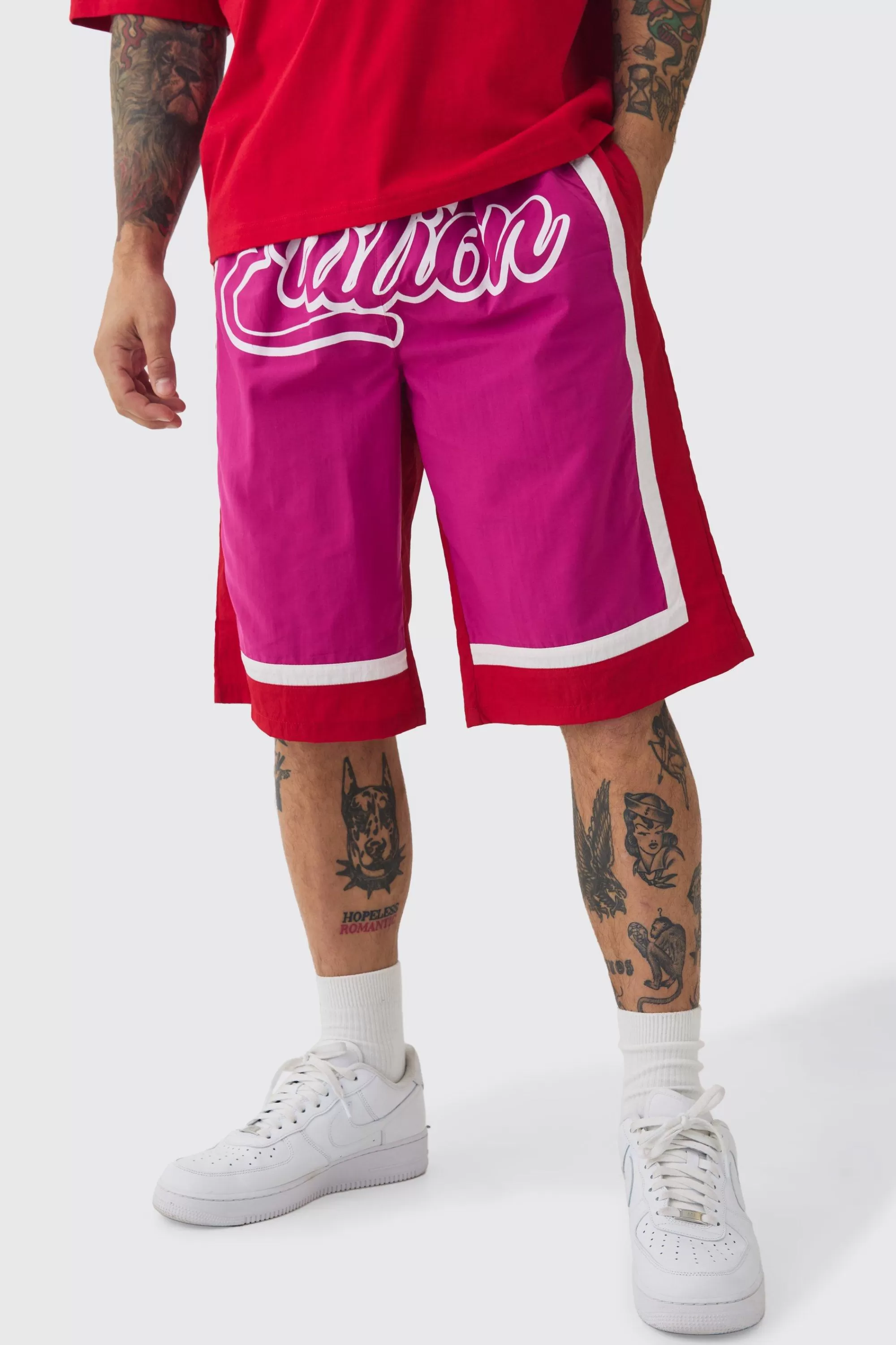 boohooMAN Elasticated Waist Limited Shell Panel Shorts | UK