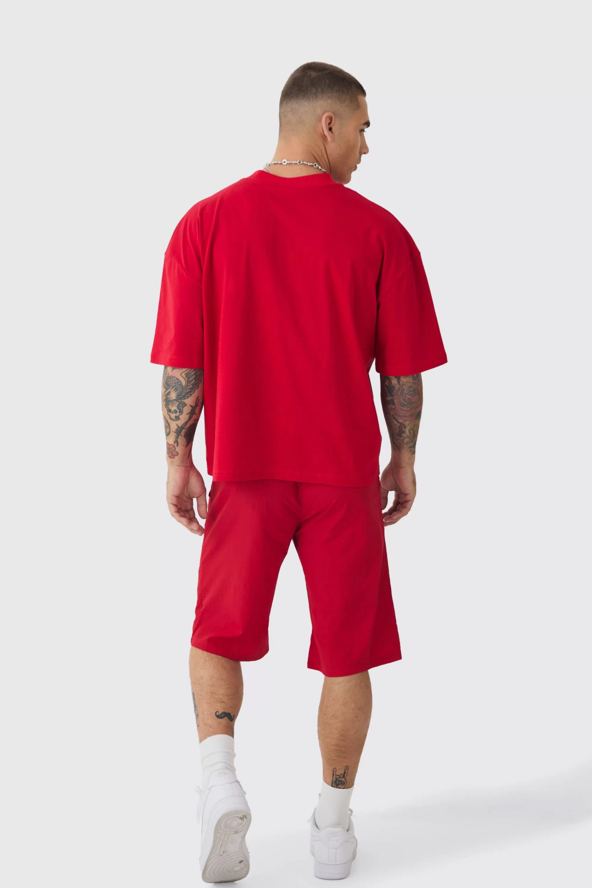 boohooMAN Elasticated Waist Limited Shell Panel Shorts | UK