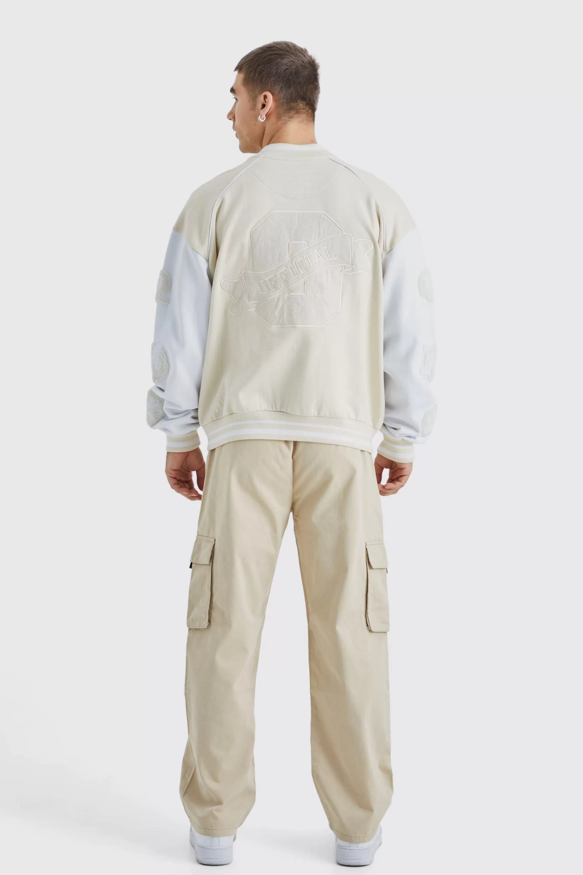 boohooMAN Elasticated Waist Relaxed Fit Cargo Trouser | UK