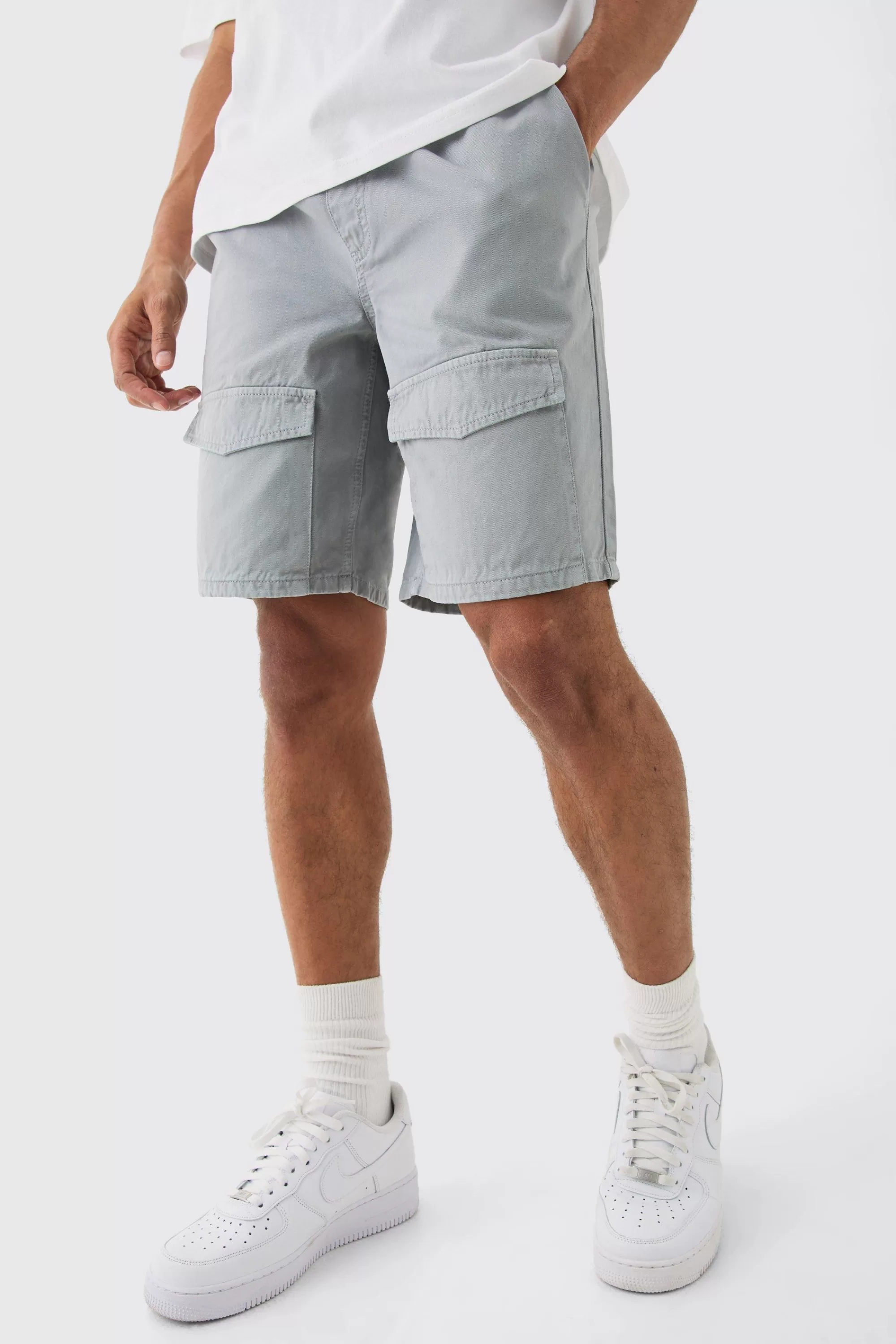 boohooMAN Elasticated Waist Relaxed Shorts | UK