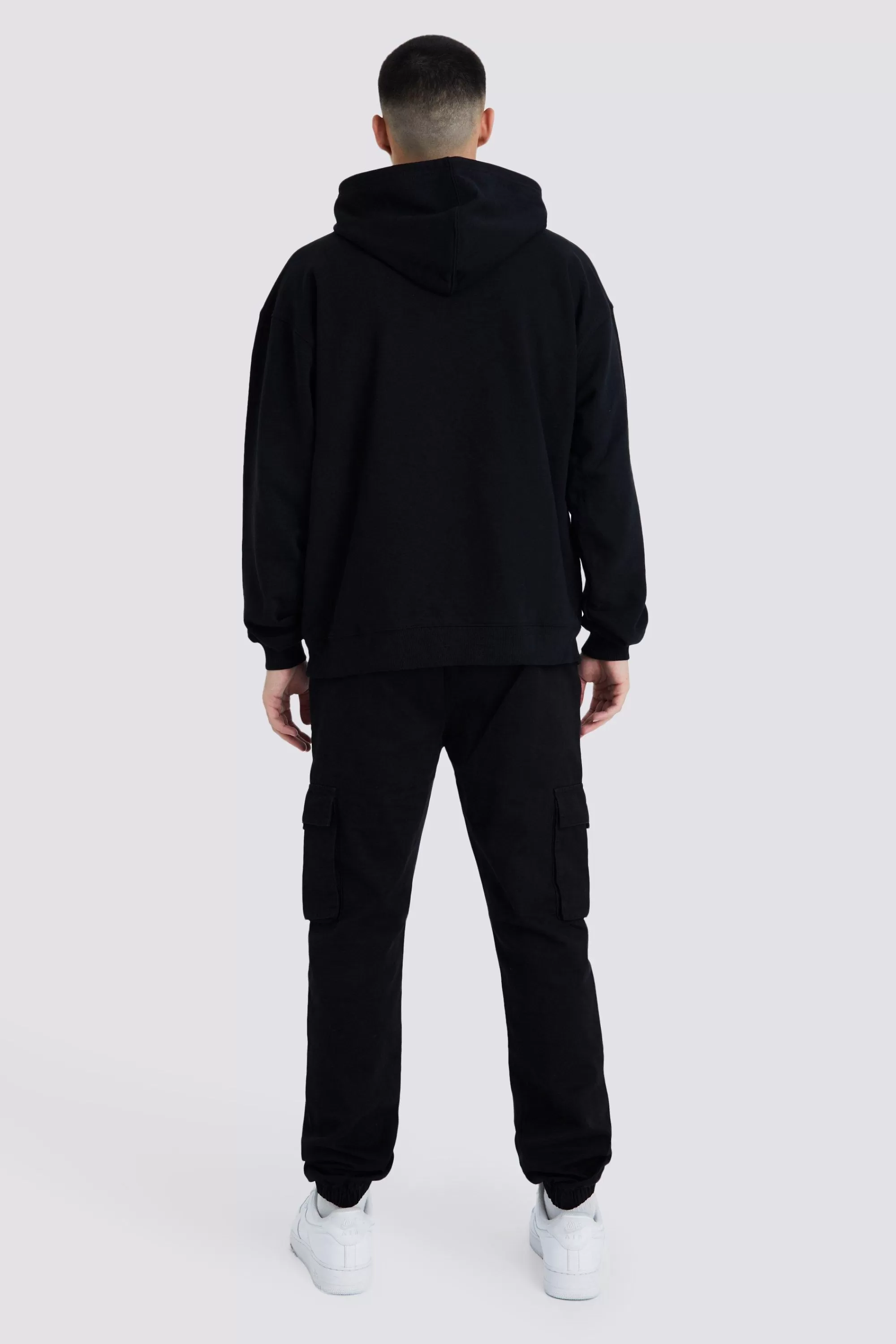 boohooMAN Elasticated Waist Slim Fit Buckle Cargo Trouser | UK