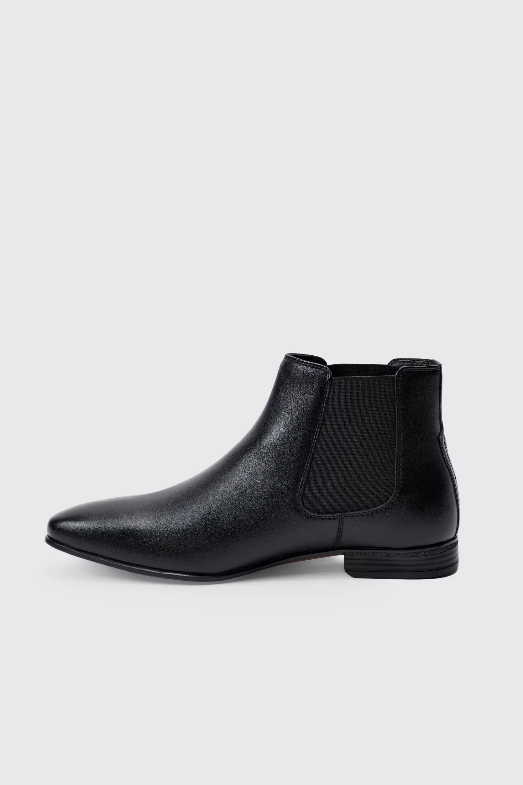 boohooMAN Faux Leather Chelsea Boot | UK