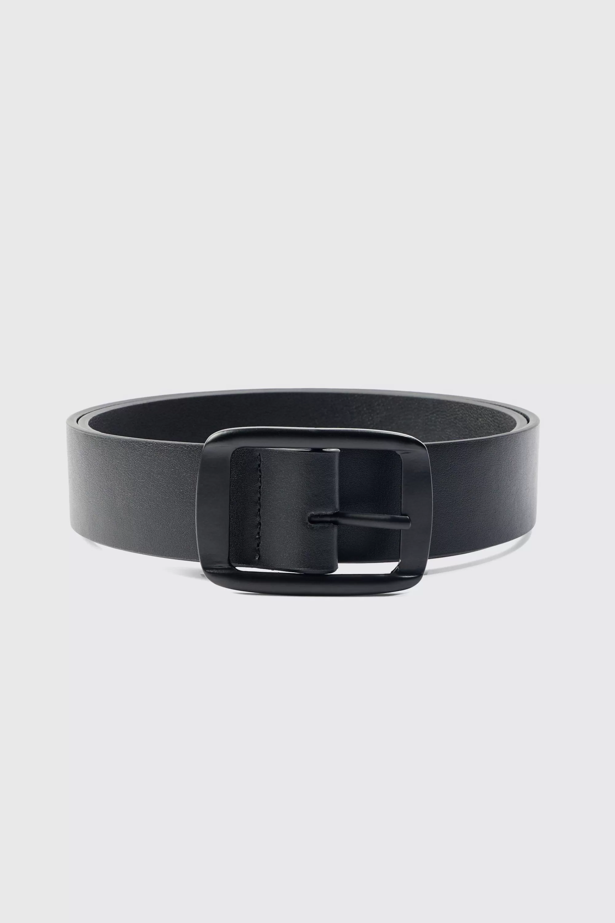 boohooMAN Faux Leather Matte Belt | UK