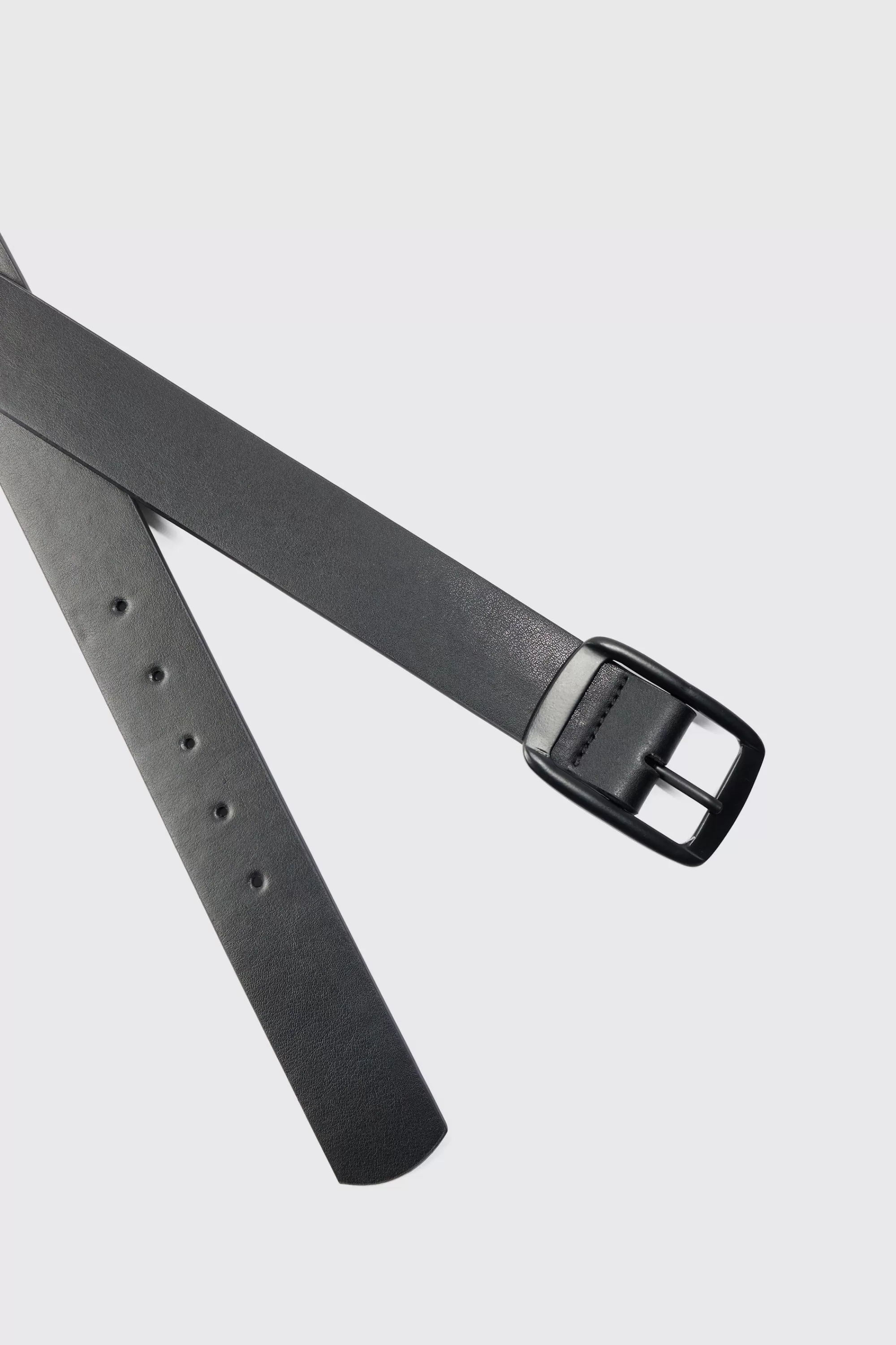 boohooMAN Faux Leather Matte Belt | UK