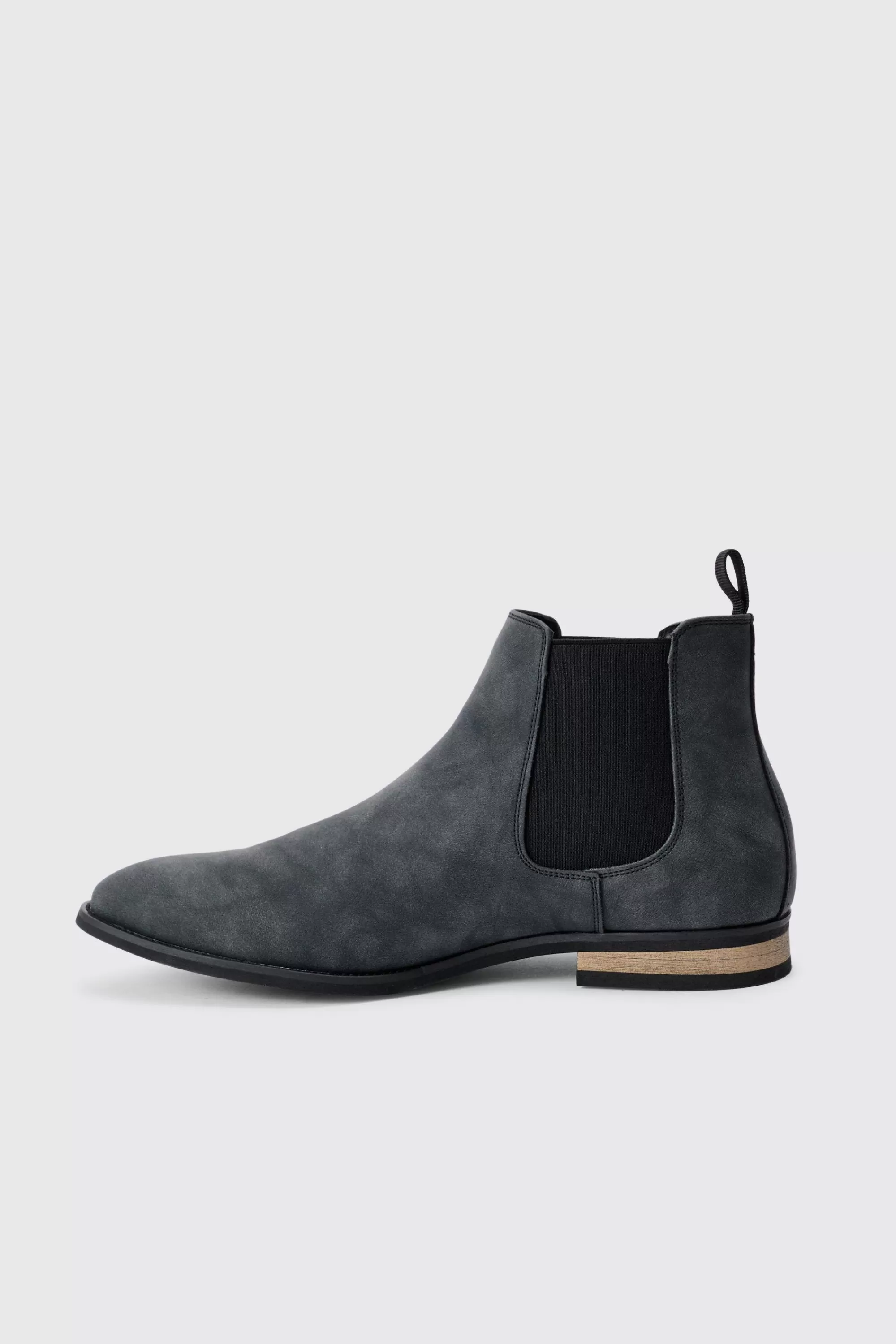 boohooMAN Faux Suede Chelsea Boot In | UK