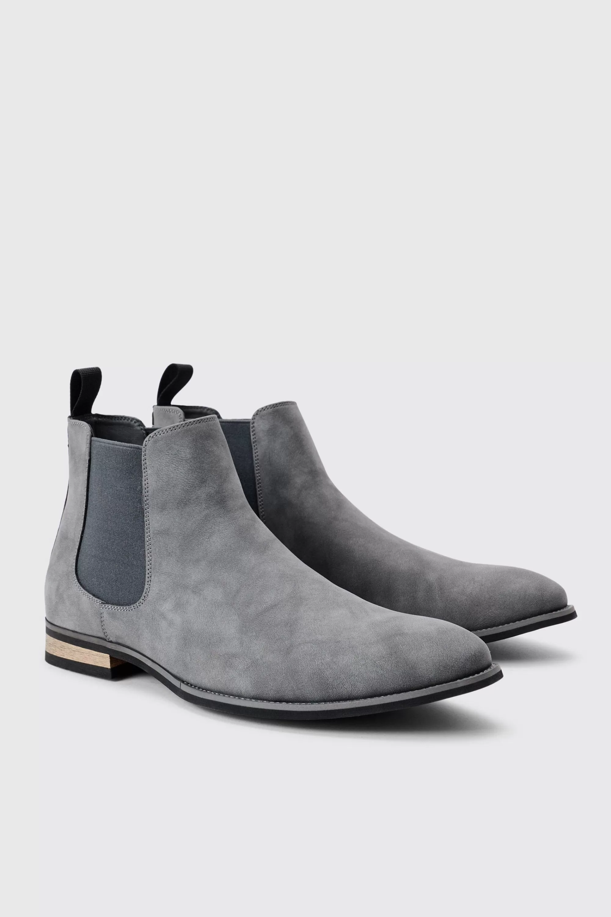 boohooMAN Faux Suede Chelsea Boot In | UK