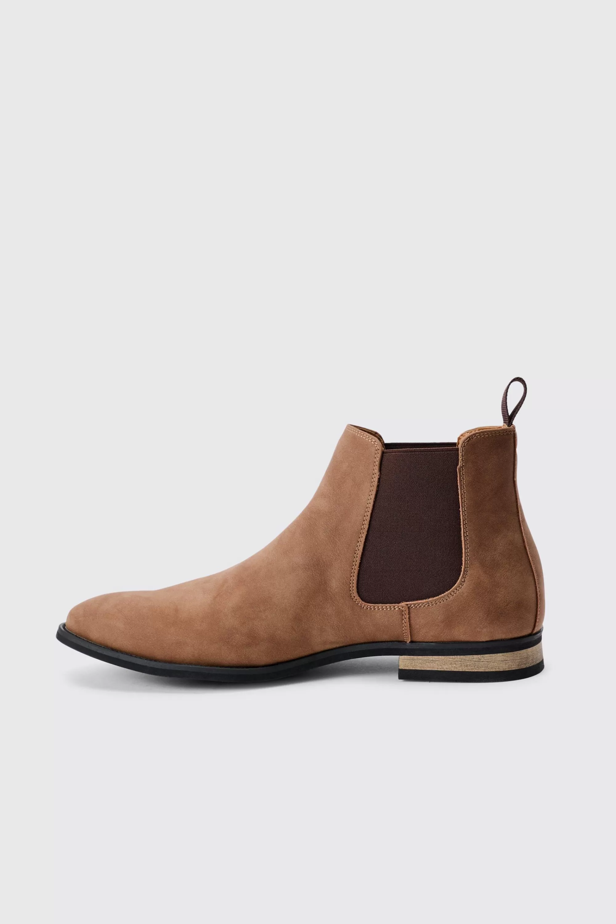 boohooMAN Faux Suede Chelsea Boot In | UK