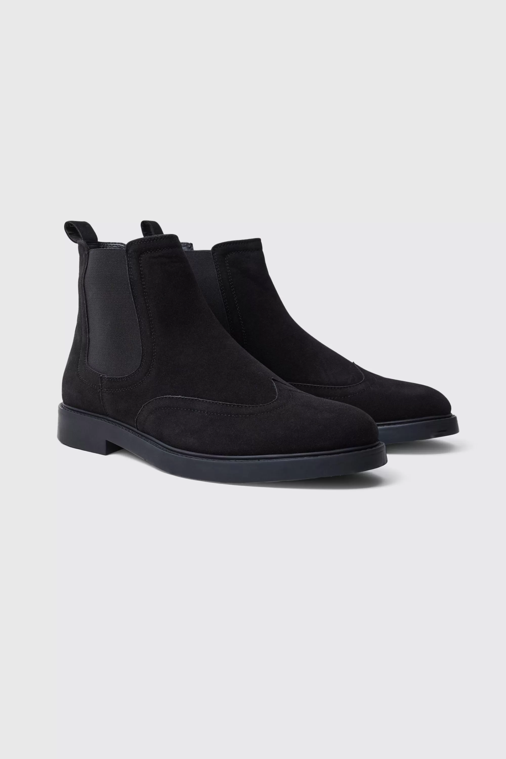 boohooMAN Faux Suede Chelsea Boots | UK