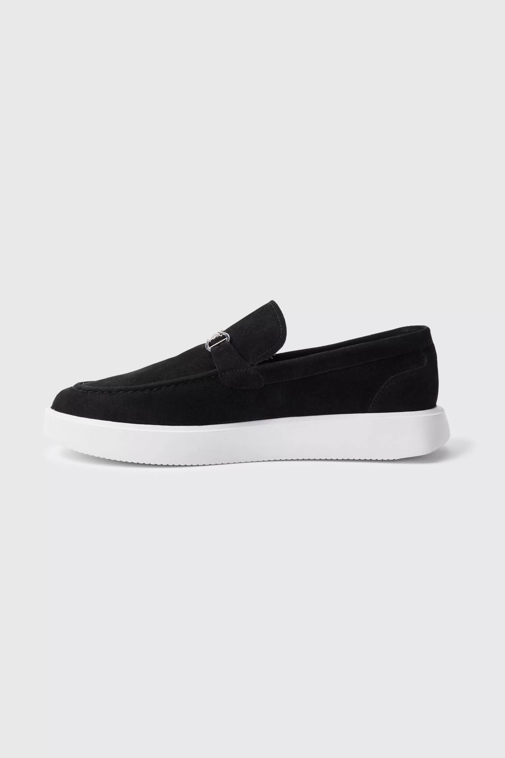 boohooMAN Faux Suede Chunky Snaffle Loafer | UK