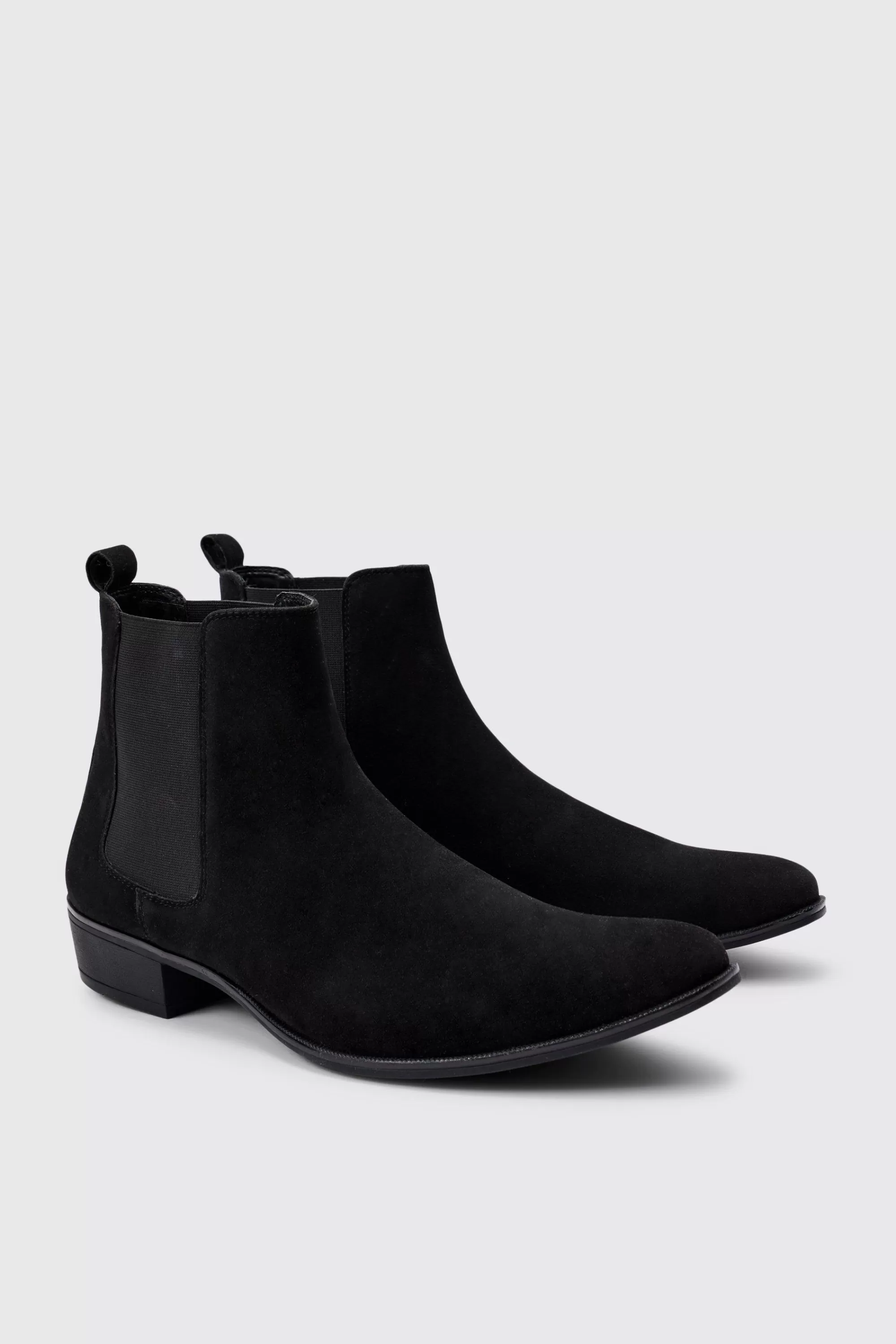boohooMAN Faux Suede Cuban Boot | UK