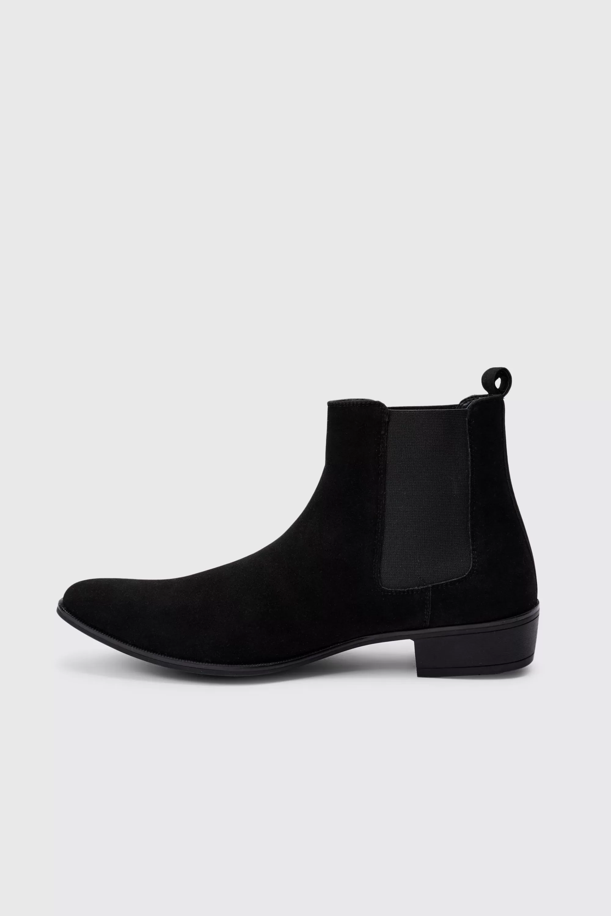 boohooMAN Faux Suede Cuban Boot | UK
