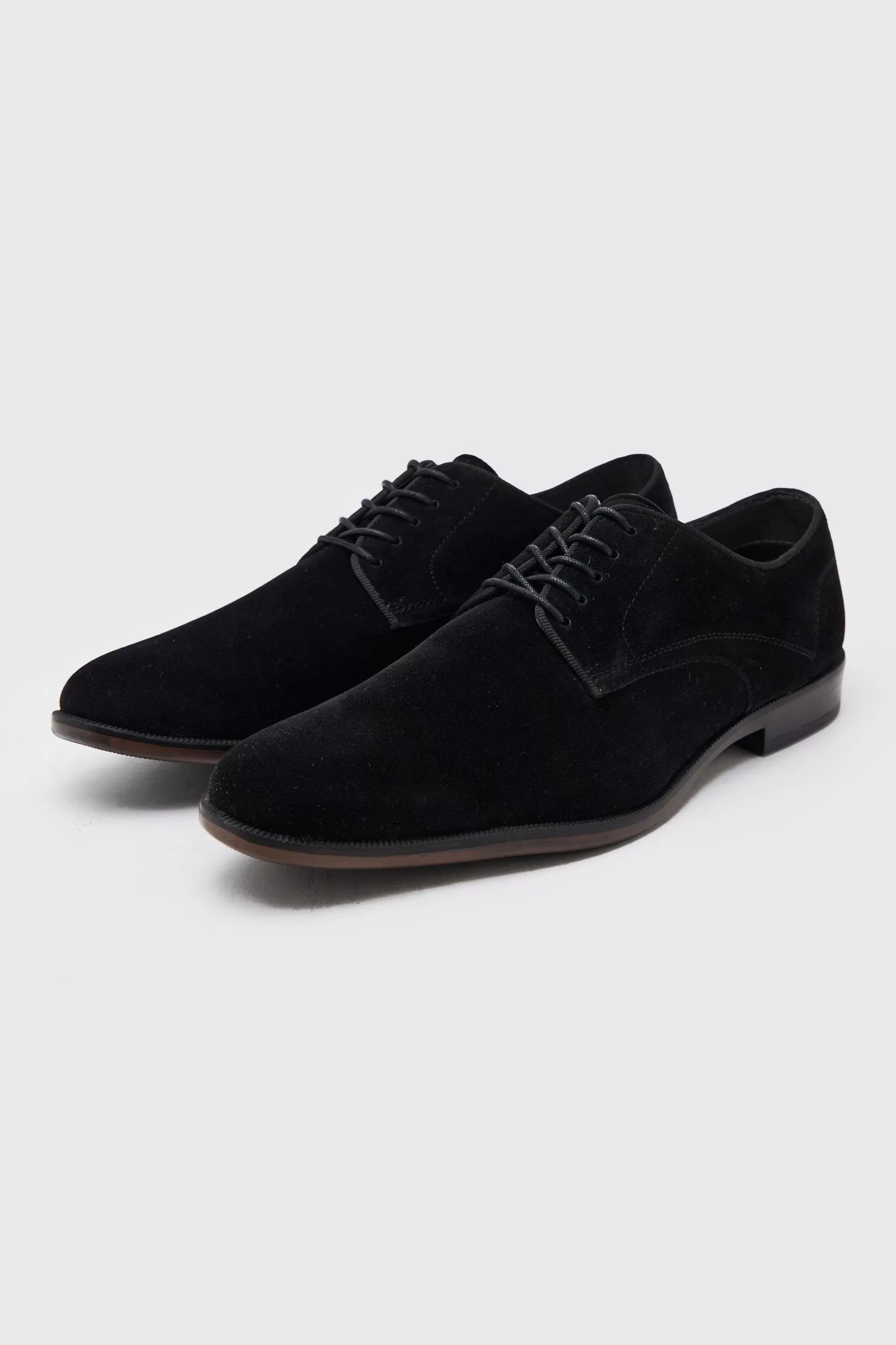 boohooMAN Faux Suede Derby | UK