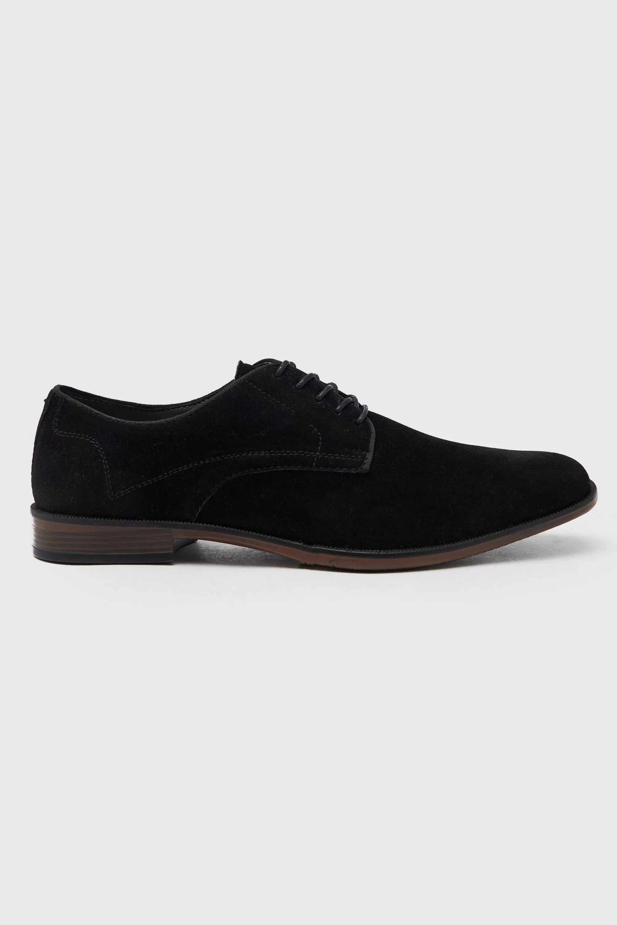 boohooMAN Faux Suede Derby | UK
