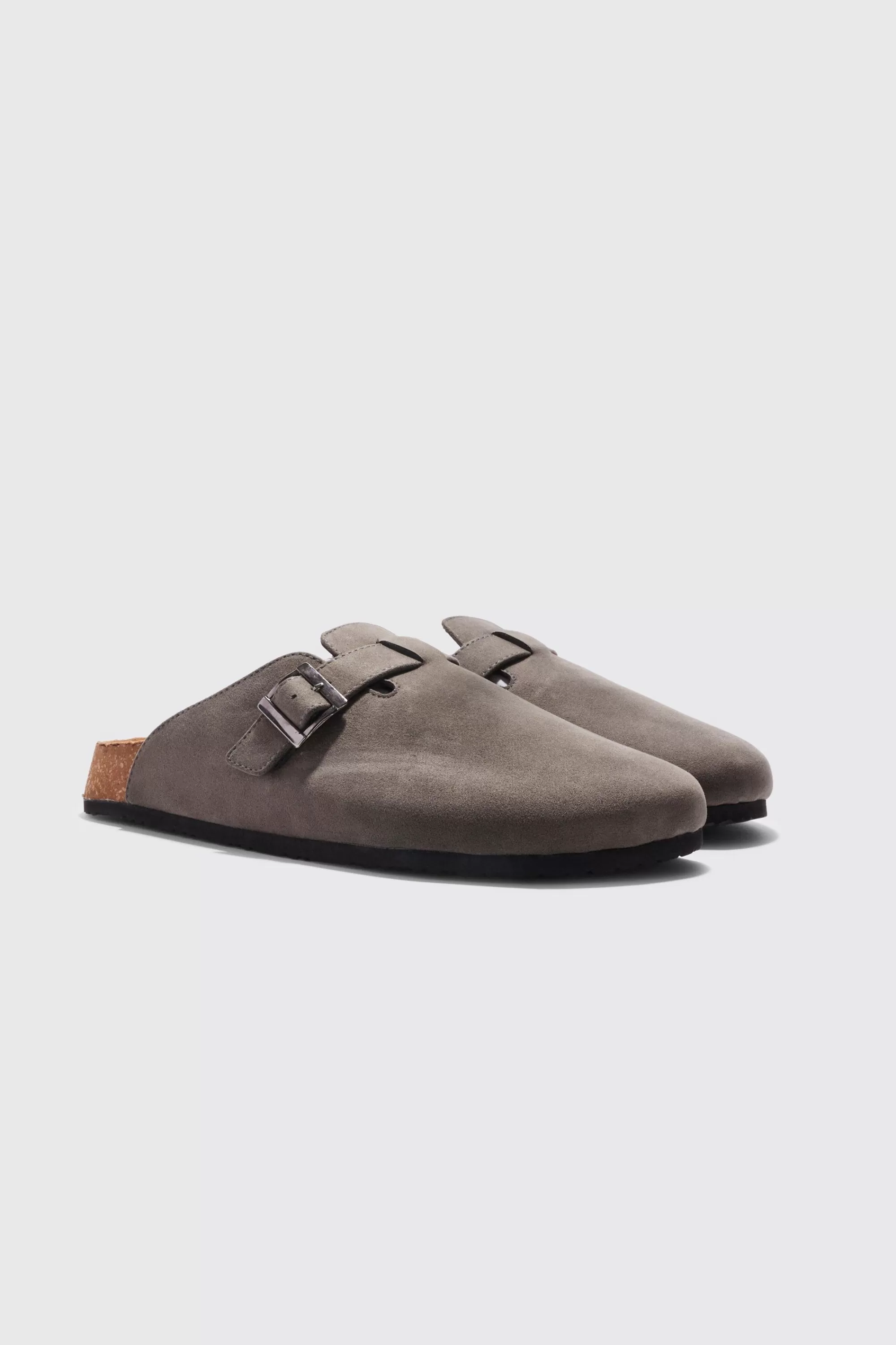 boohooMAN Faux Suede Mule | UK