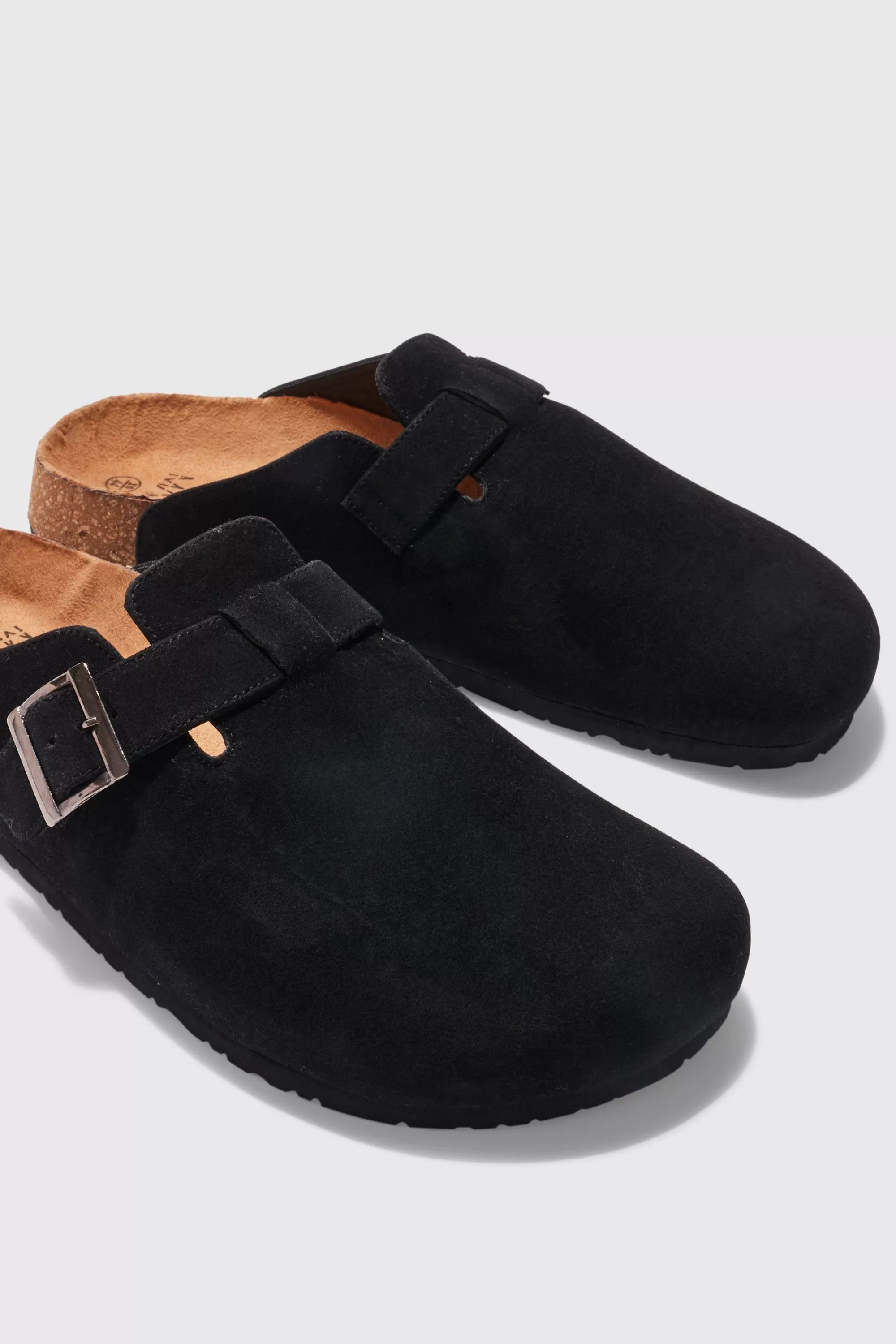 boohooMAN Faux Suede Mule | UK