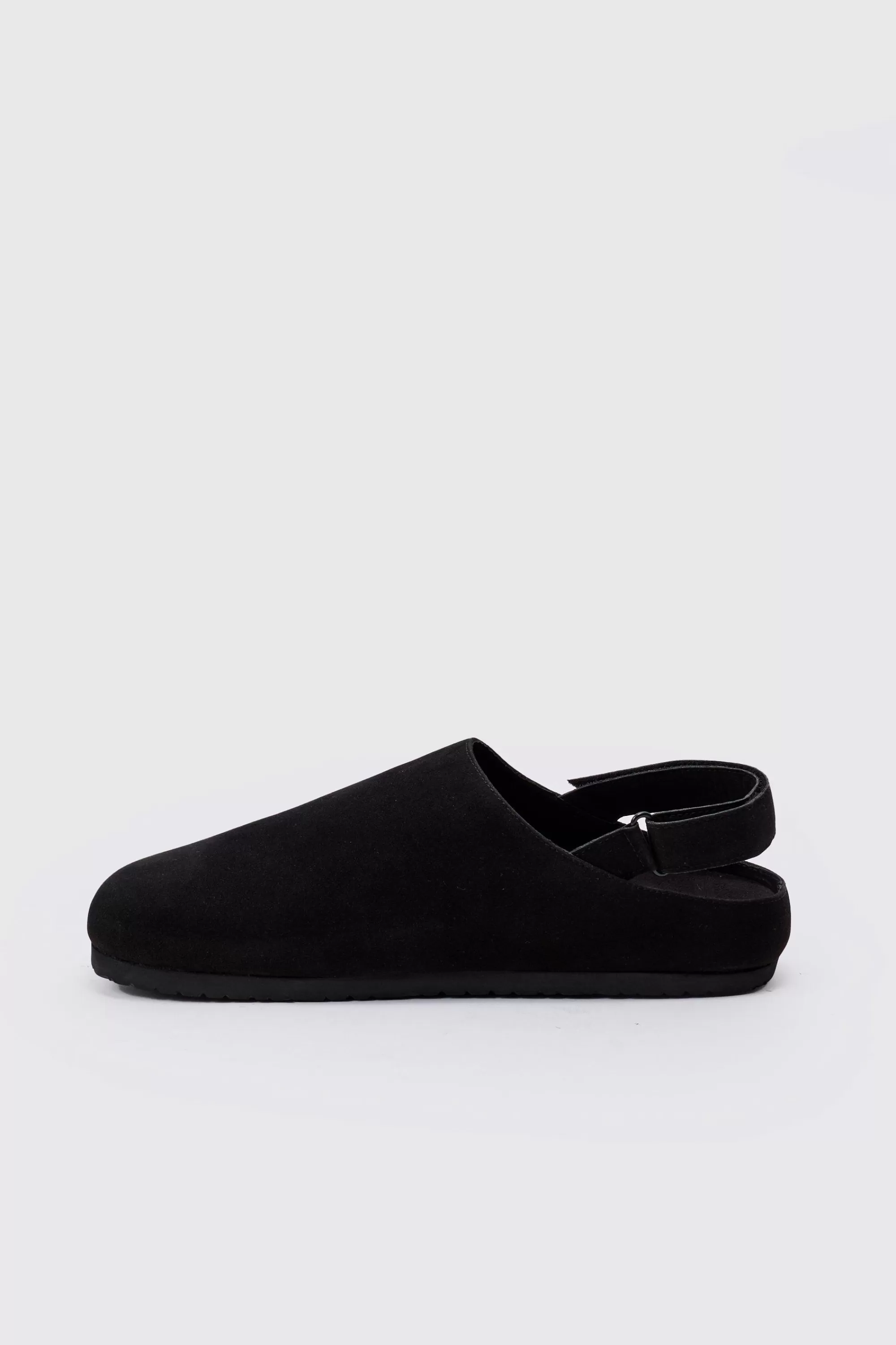 boohooMAN Faux Suede Sling Back Mule In | UK